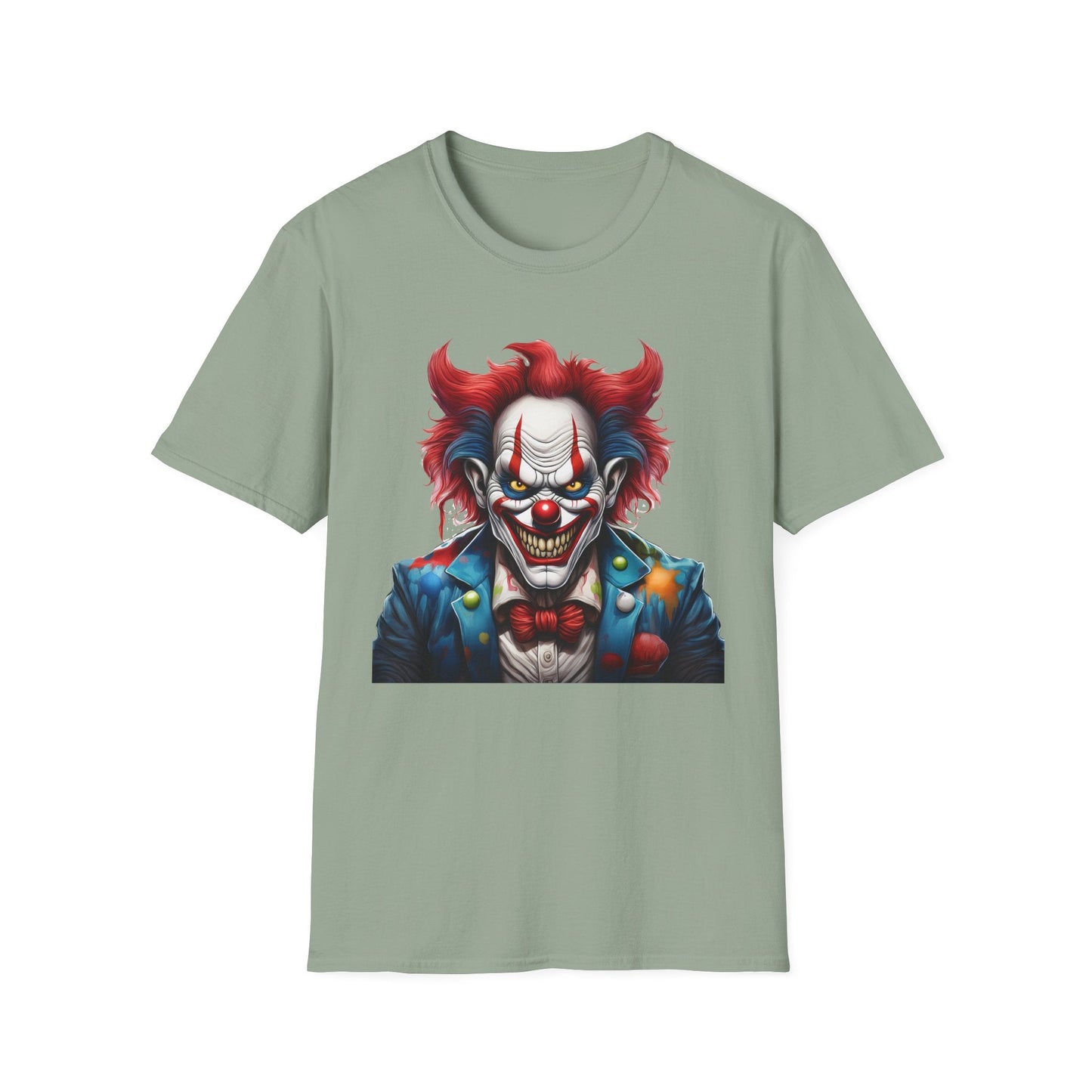 Unisex Clown Shirt With Funny Man Circus Print Tee Gildan Softstyle 64000 Classic Comfort Wear
