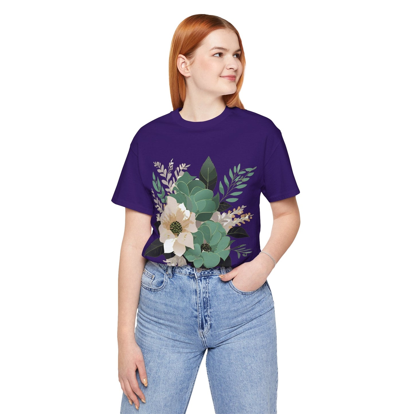 Flowers Shirt Floral Shirt Unisex Jersey Short Sleeve Tee From Flowers Collection Retro2Nova