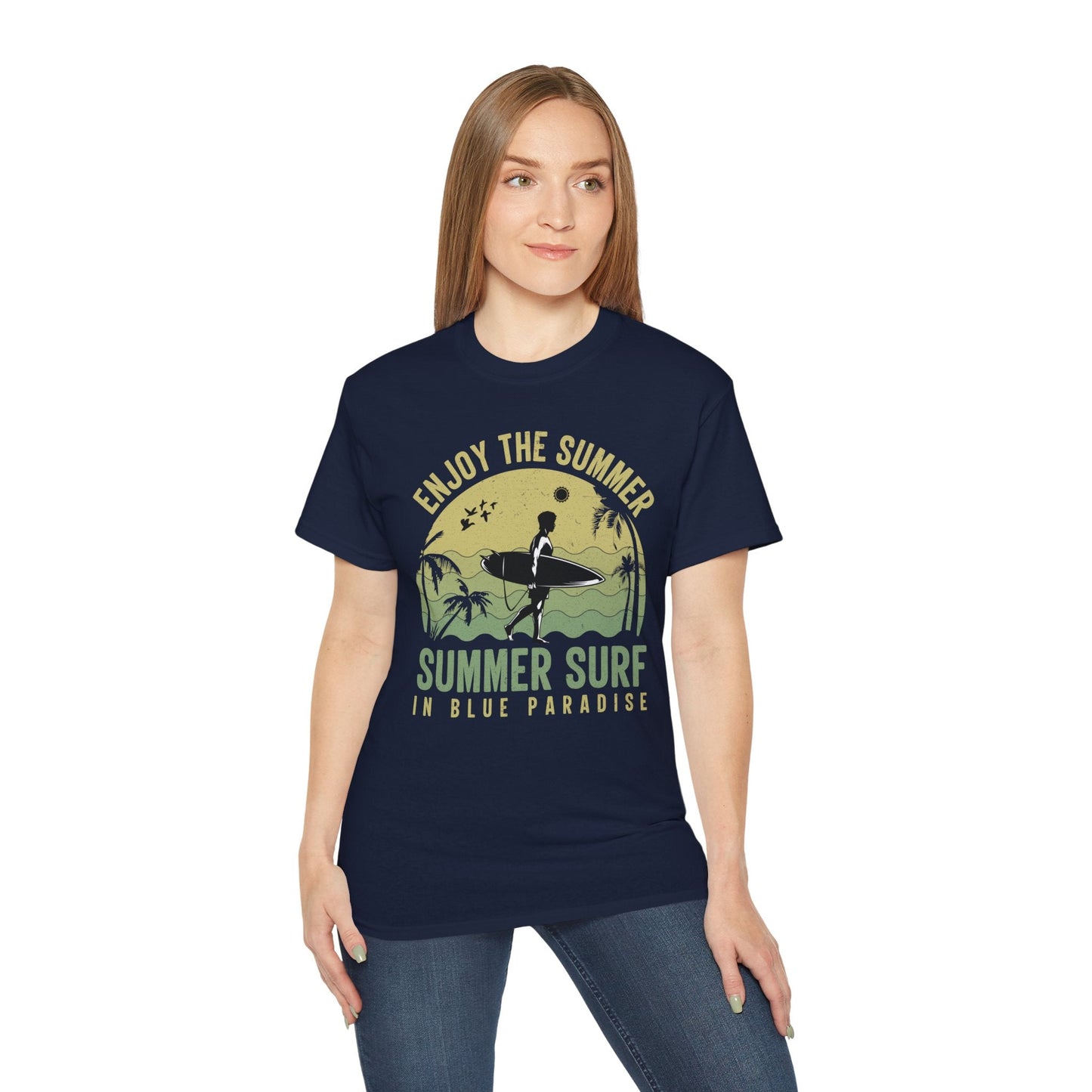 Summer Surf Art Design T Shirt TeeGallery Gildan 2000 Unisex Cotton Tee Apparel Collection