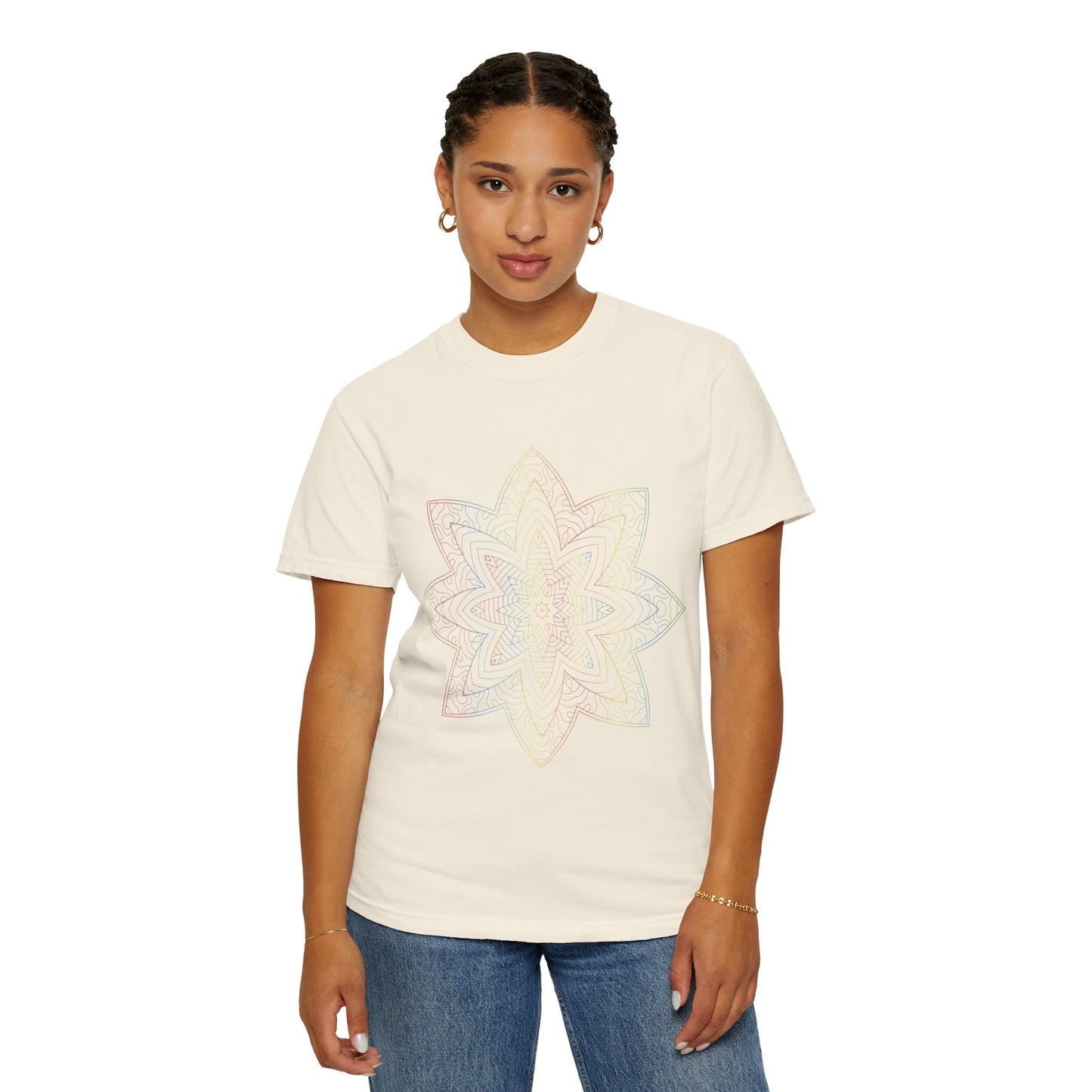 Unisex-T-Shirt mit abstraktem Print