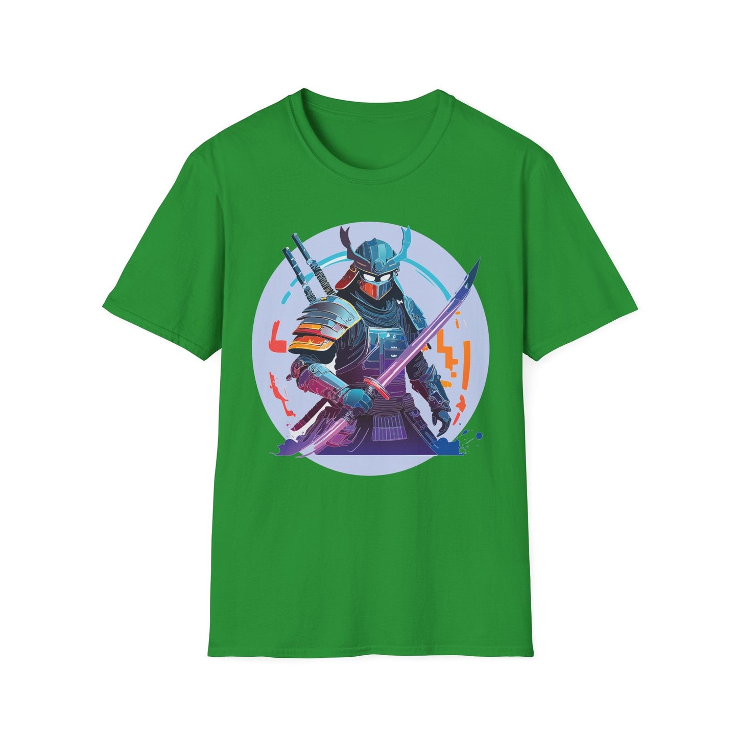Samurai Shirt Unisex Softstyle Tee 100 Percent Ring Spun Cotton Light 4.5 Oz Graphic Gildan 64000