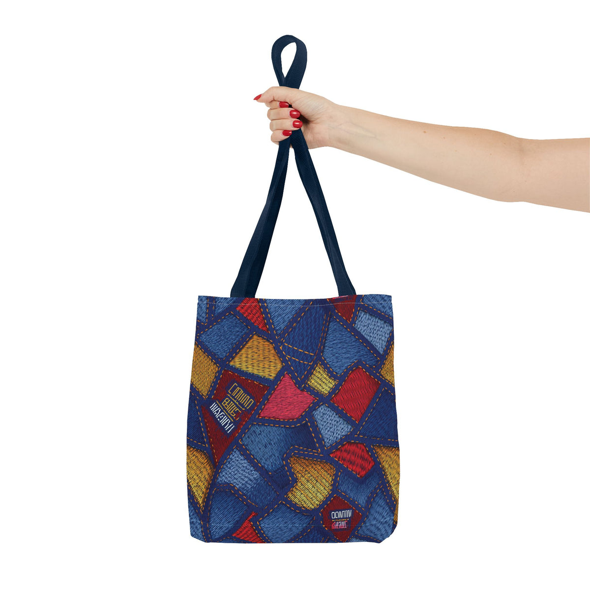 Denim Fabric Imitation Print Unisex Canvas Bag Poly Spun 3 Sizes Tote Bag 140