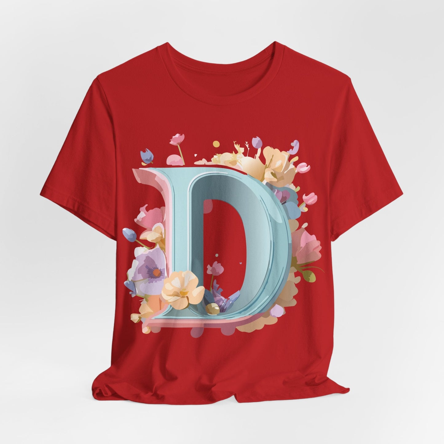 Letter D Graphic Tee Unisex Jersey Short Sleeve By Adelpha Vintage Inspired Artwork