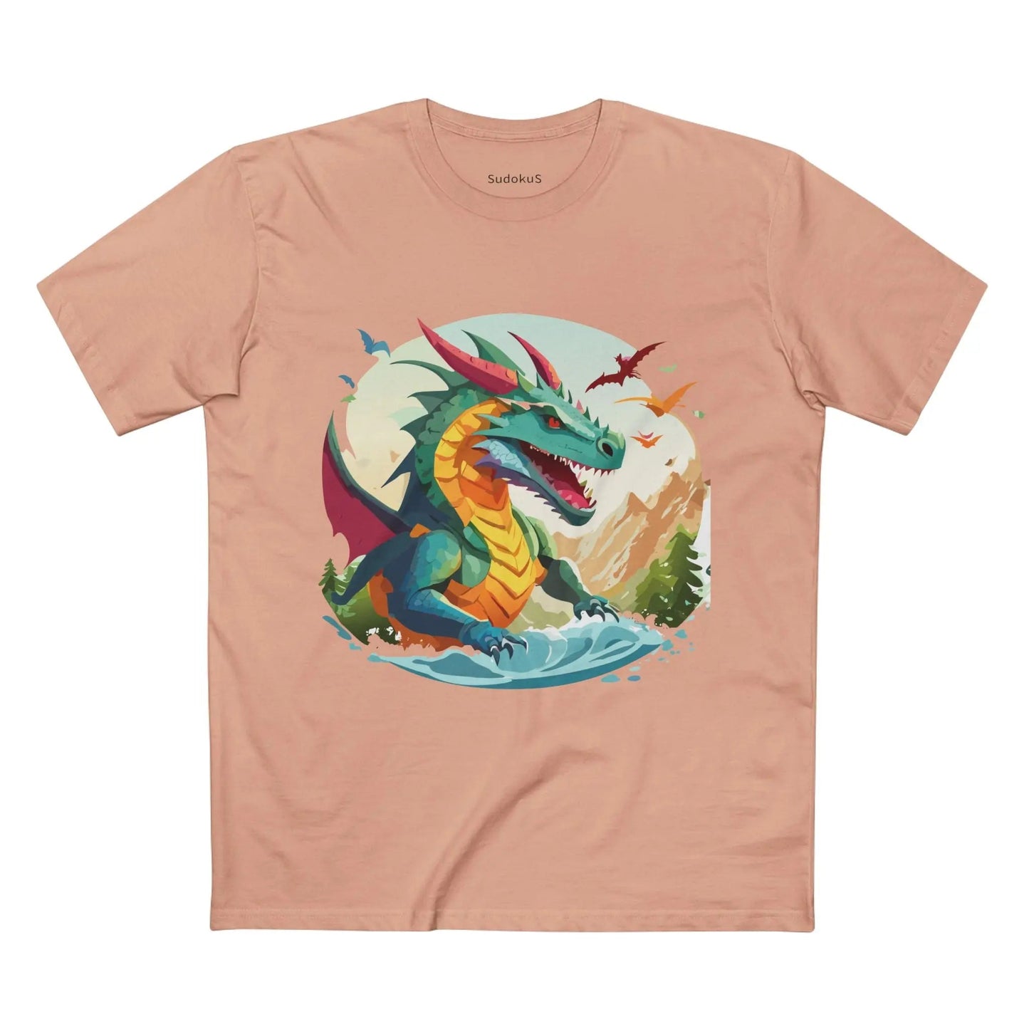 Dragon Graphic Unisex 100 Cotton Staple Tee 26