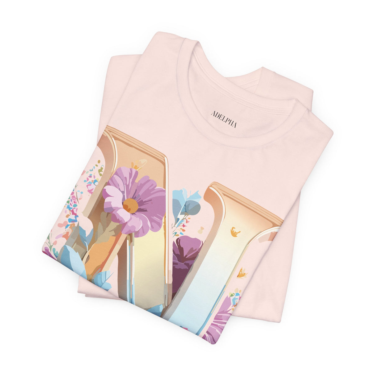 Letter N Graphic Unisex Cotton Bella+Canvas Tee with Art Letter Design