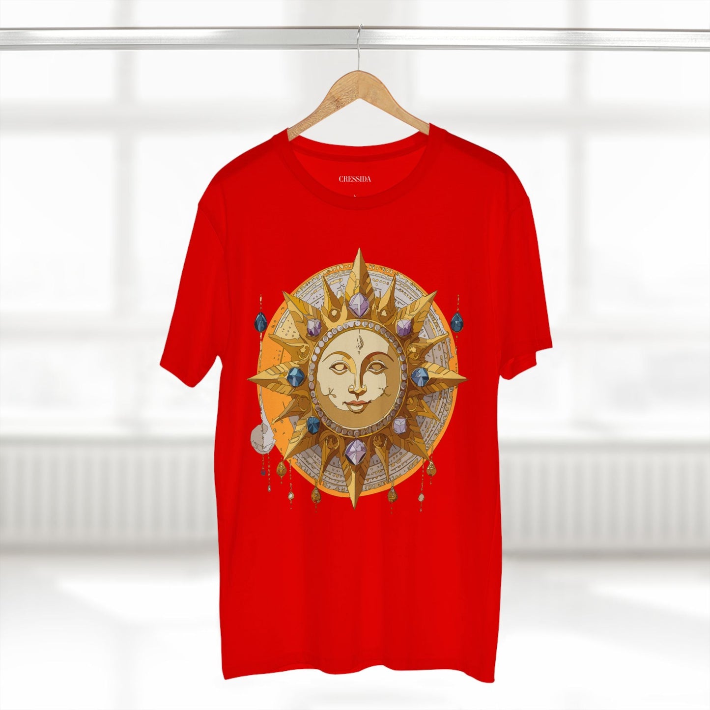 Gold Sun Graphic Unisex 100 Cotton T-Shirt with Golden Art Design 3
