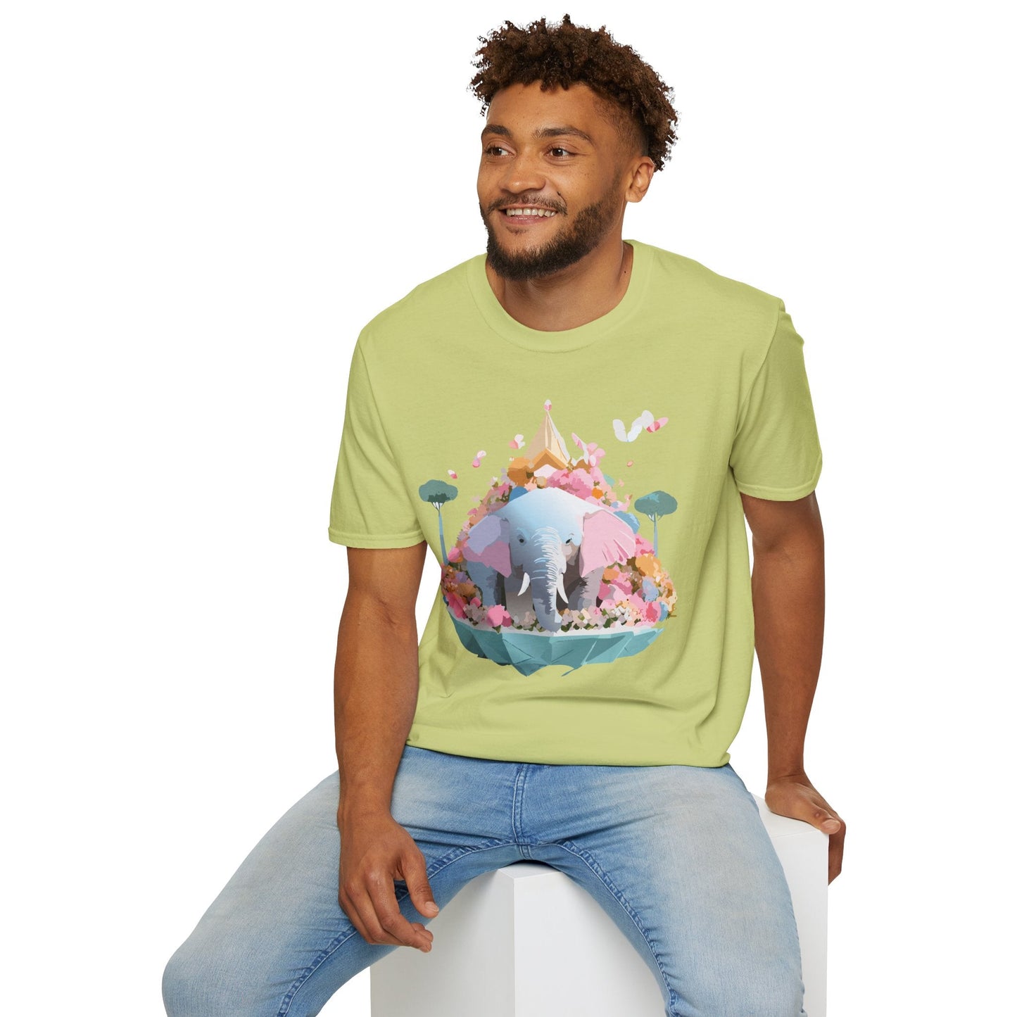 Elephant Graphic T Shirt For Animals Unisex Gildan Softstyle 64000 Cotton Tee Apparel