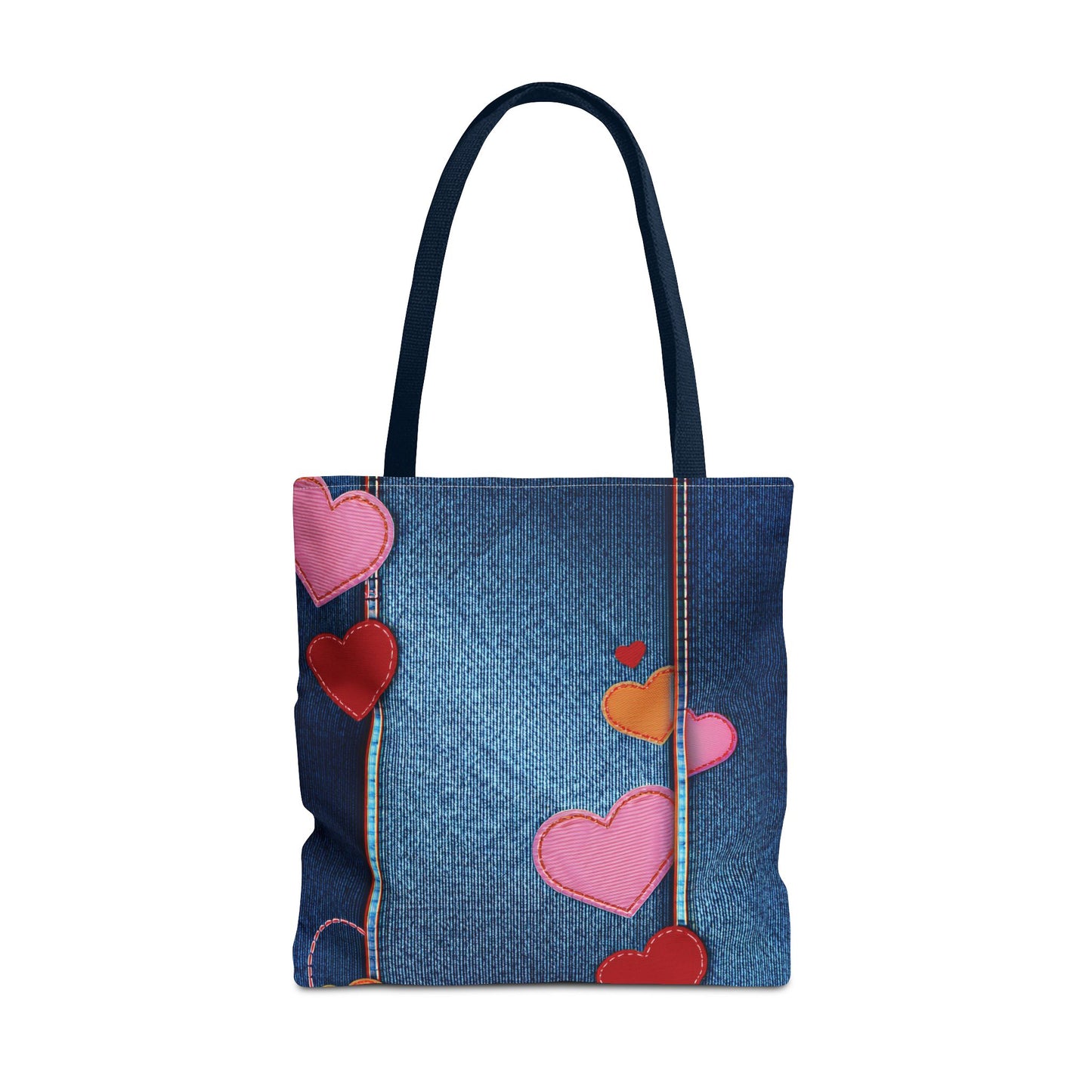 Love Day Graphic Design Denim Fabric Imitation Print Unisex Canvas Bag POLY 3 Sizes Tote Bag 201-22