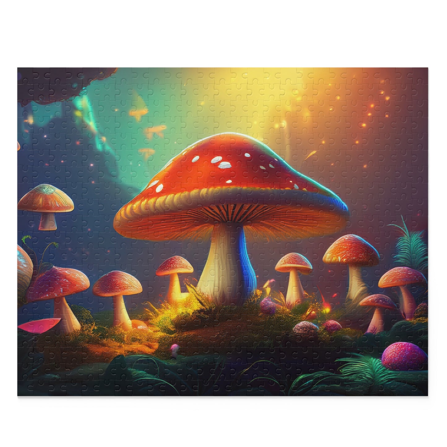 Mushrooms Puzzle 500-Chipboard Pieces in Box | Kids Puzzles Size: 16" x 20",  Ages 9+ and Family pn25