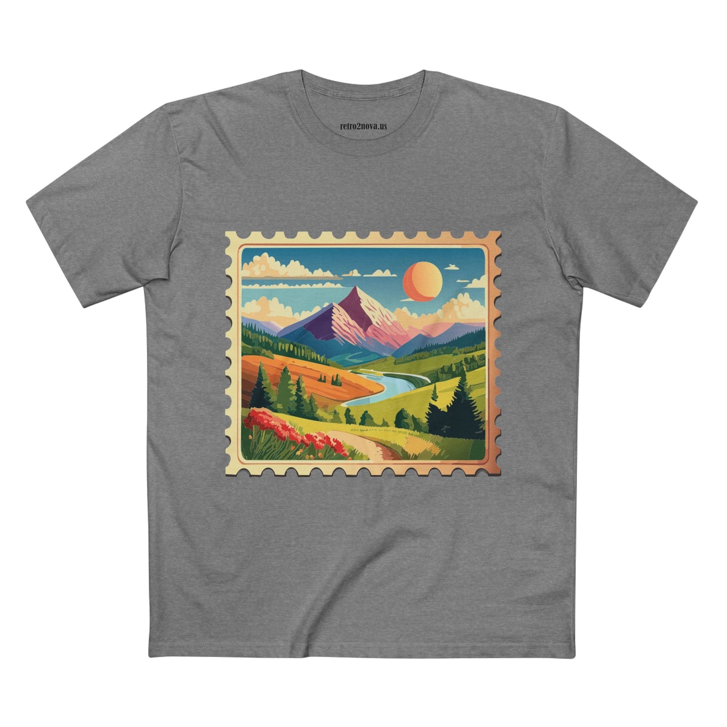 Stamp Shirt Postage Stamp Shirt PS36 Unisex Premium Cotton Tee With Original Art Design Retro2Nova