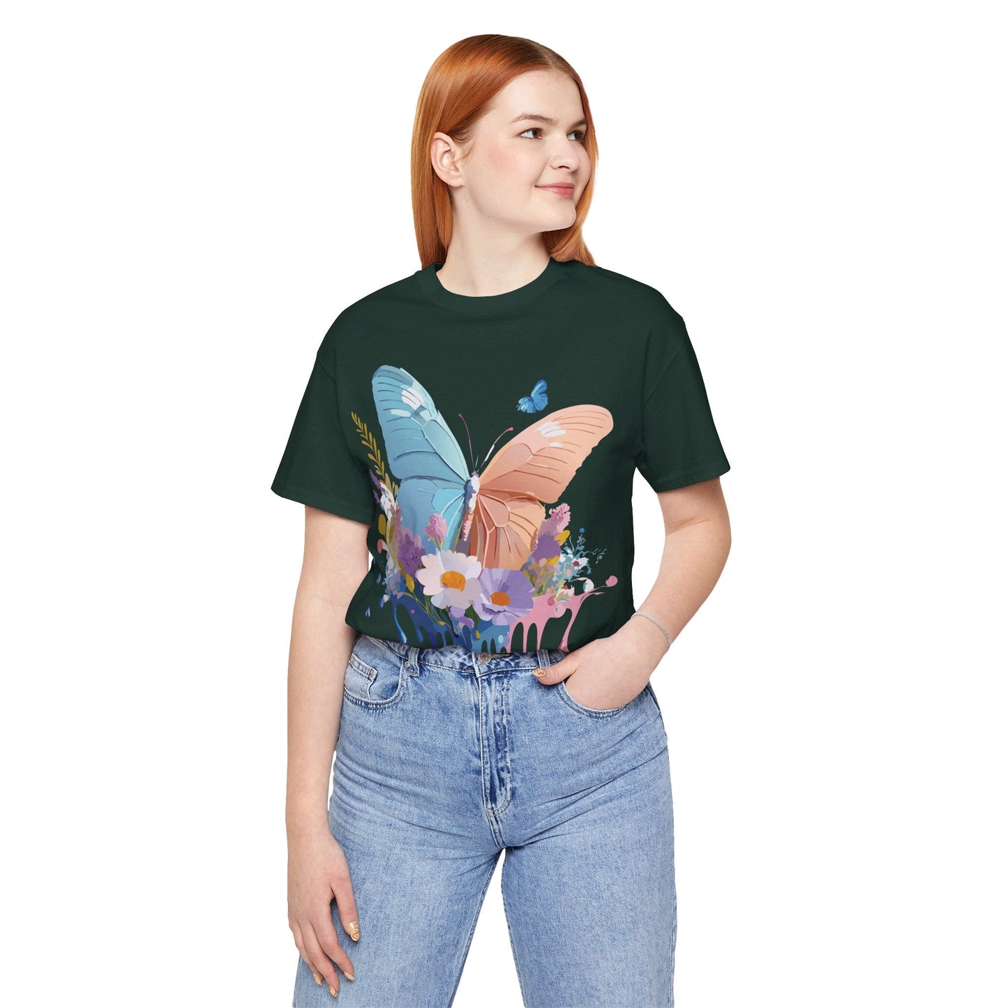 Butterfly Graphic Tee Adelpha Unisex Short Sleeve Art Design