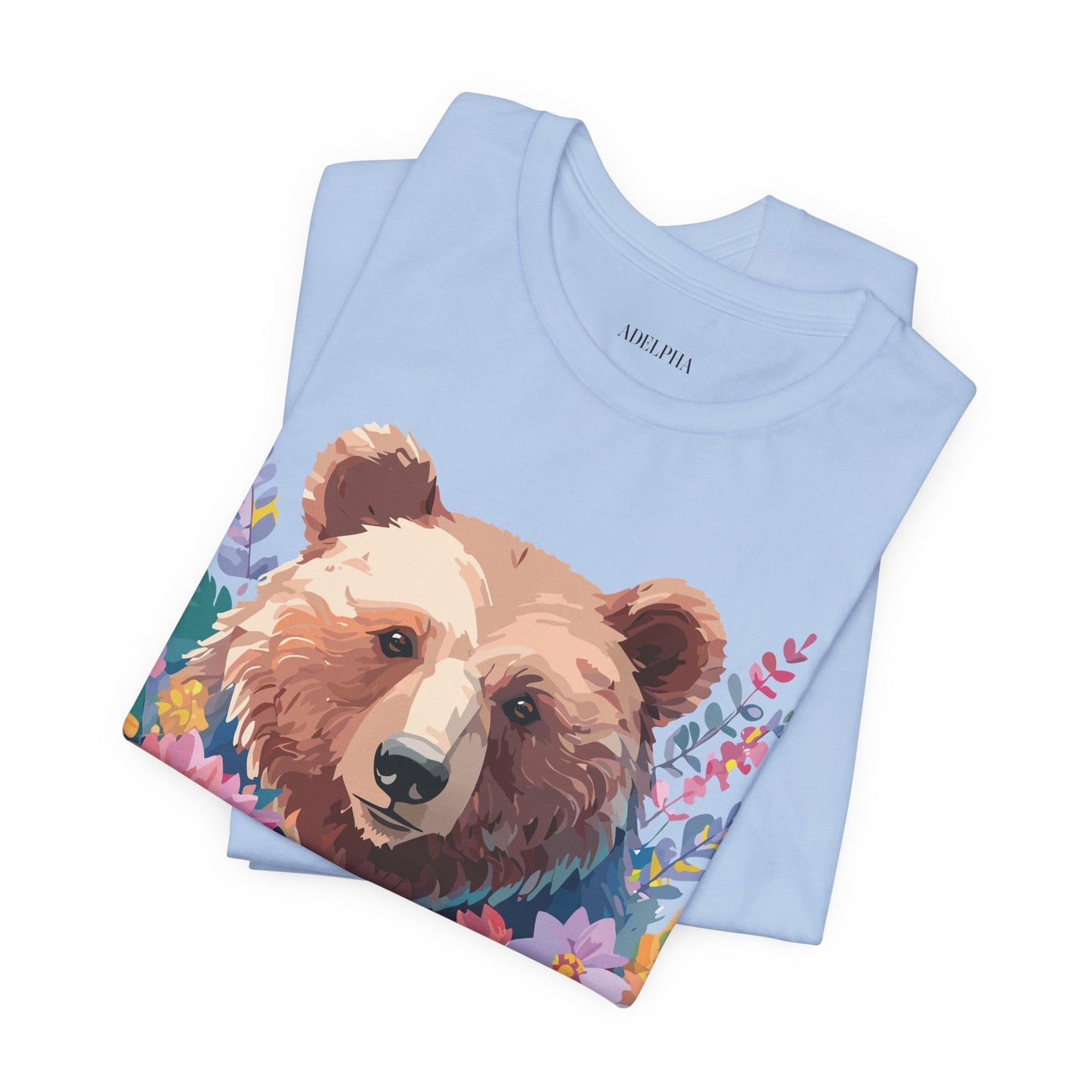 Bear Graphic Unisex 100 Cotton Short Sleeve Art Design Vintage T-Shirt 5