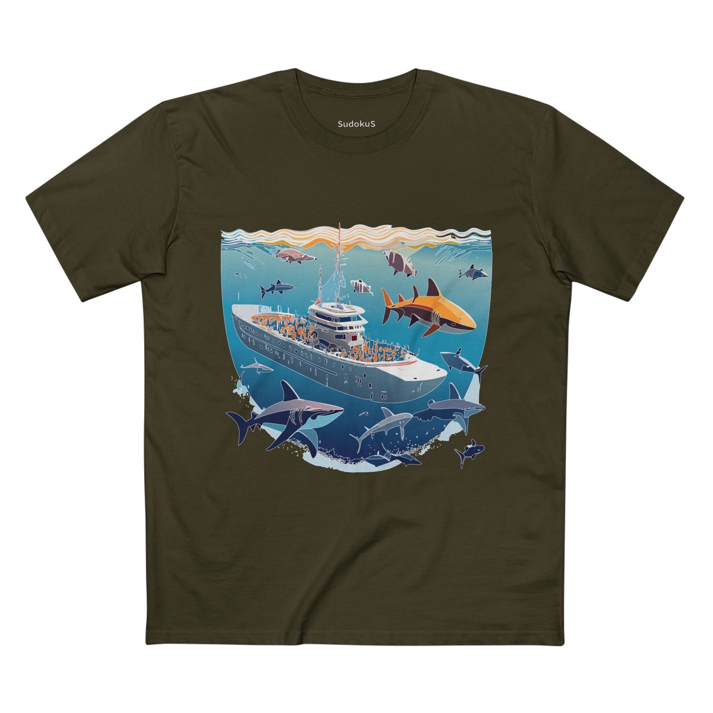 Ocean Coast Graphic Unisex 100 Cotton Staple Tee 9