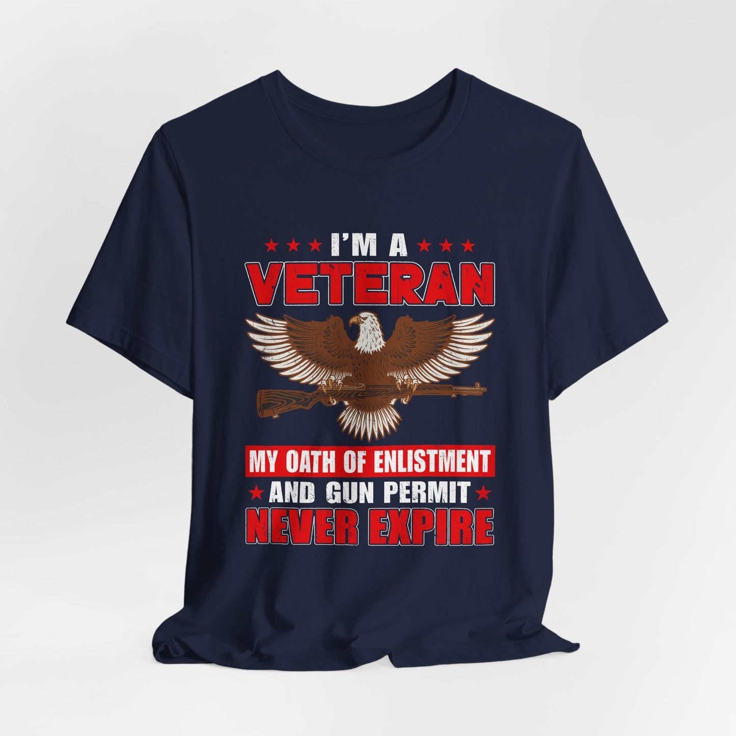 Army Veteran Patriotic Graphic Design Unisex Cotton T-Shirt v35