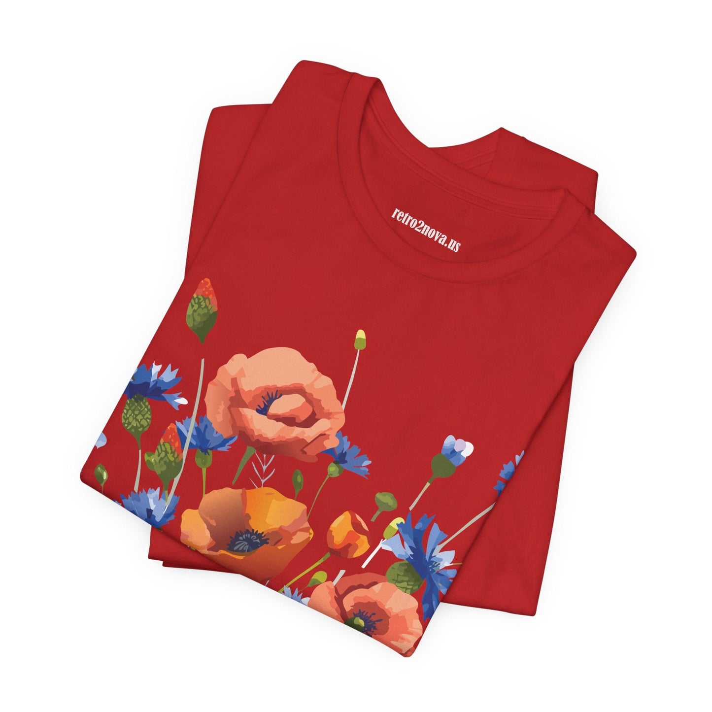 Unisex Floral Shirt Floral Print Tee Lightweight Breathable Fabric Short Sleeve Casual Wear