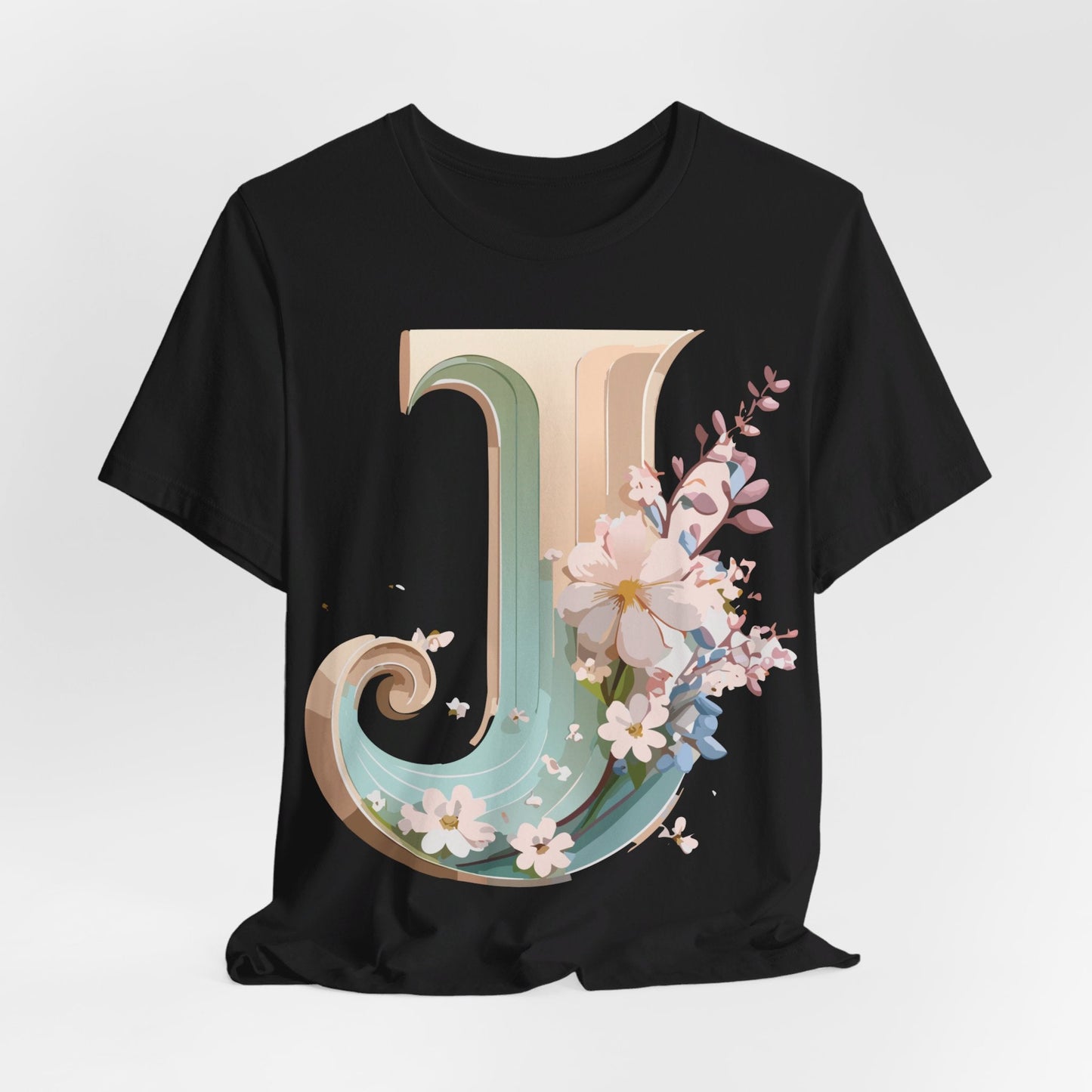 Letter J Graphic Tee Unisex Vintage Inspired Art From Adelpha Short Sleeve Shirt