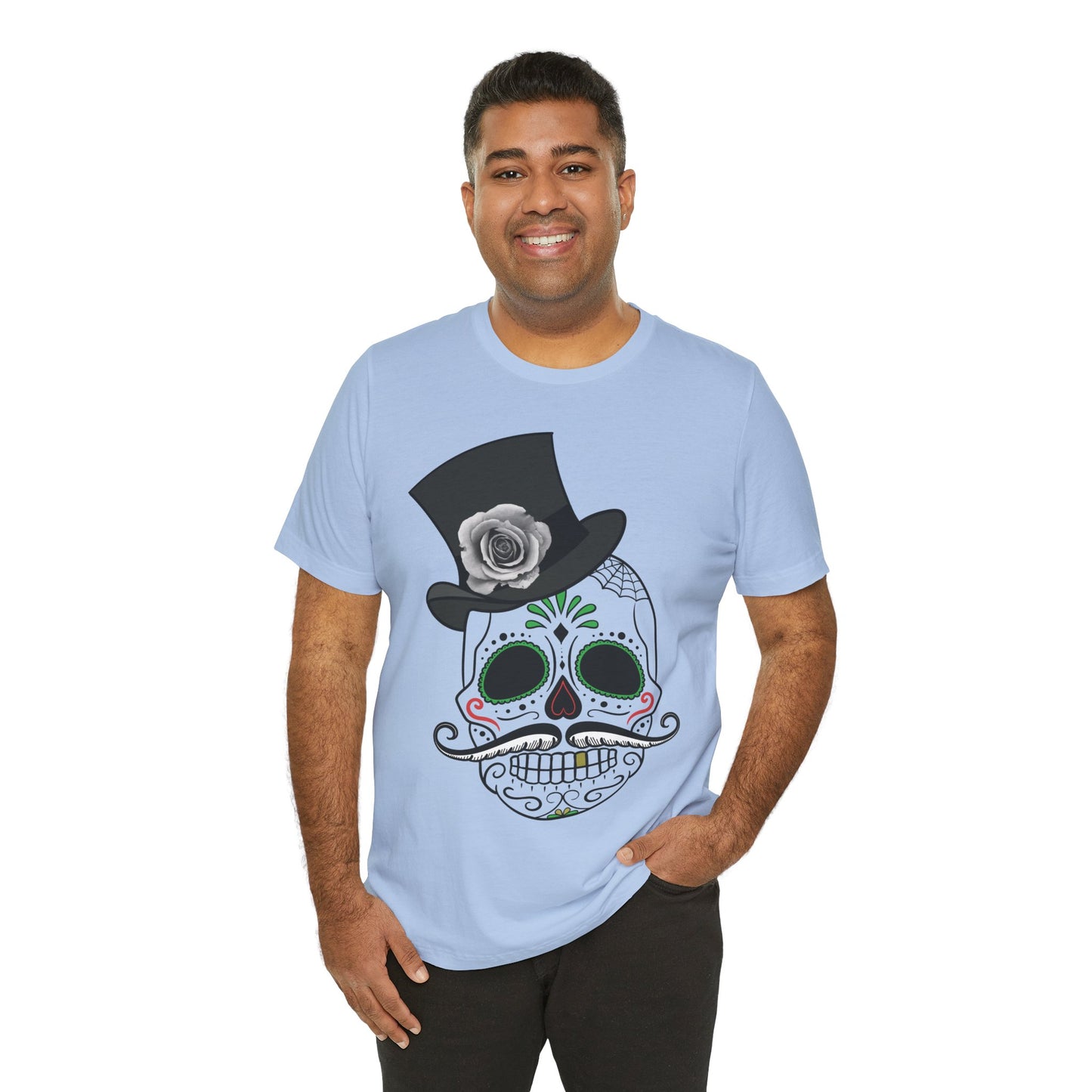 Unisex-T-Shirt aus Baumwolle mit Totenkopf