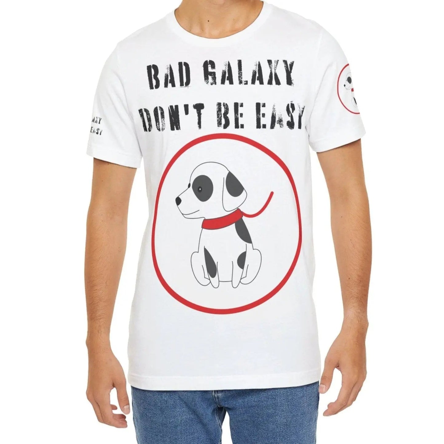 Funny Dog Tee Shirt From Bad Galaxy Cotton Graphic Tee Made In USA Eco Friendly Ink