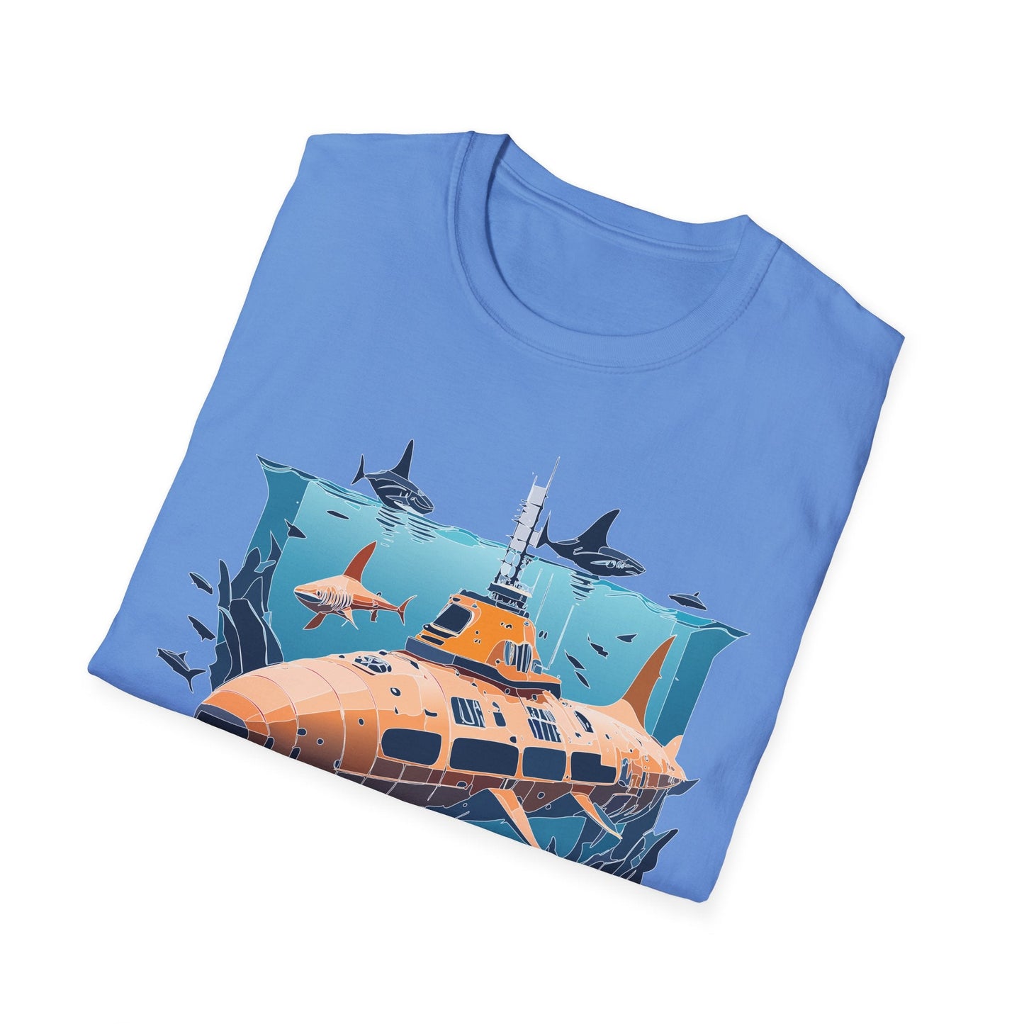 Ocean T Shirt Unisex Gildan Softstyle 64000 Ocean Theme Tee 100 Percent Cotton Fabric