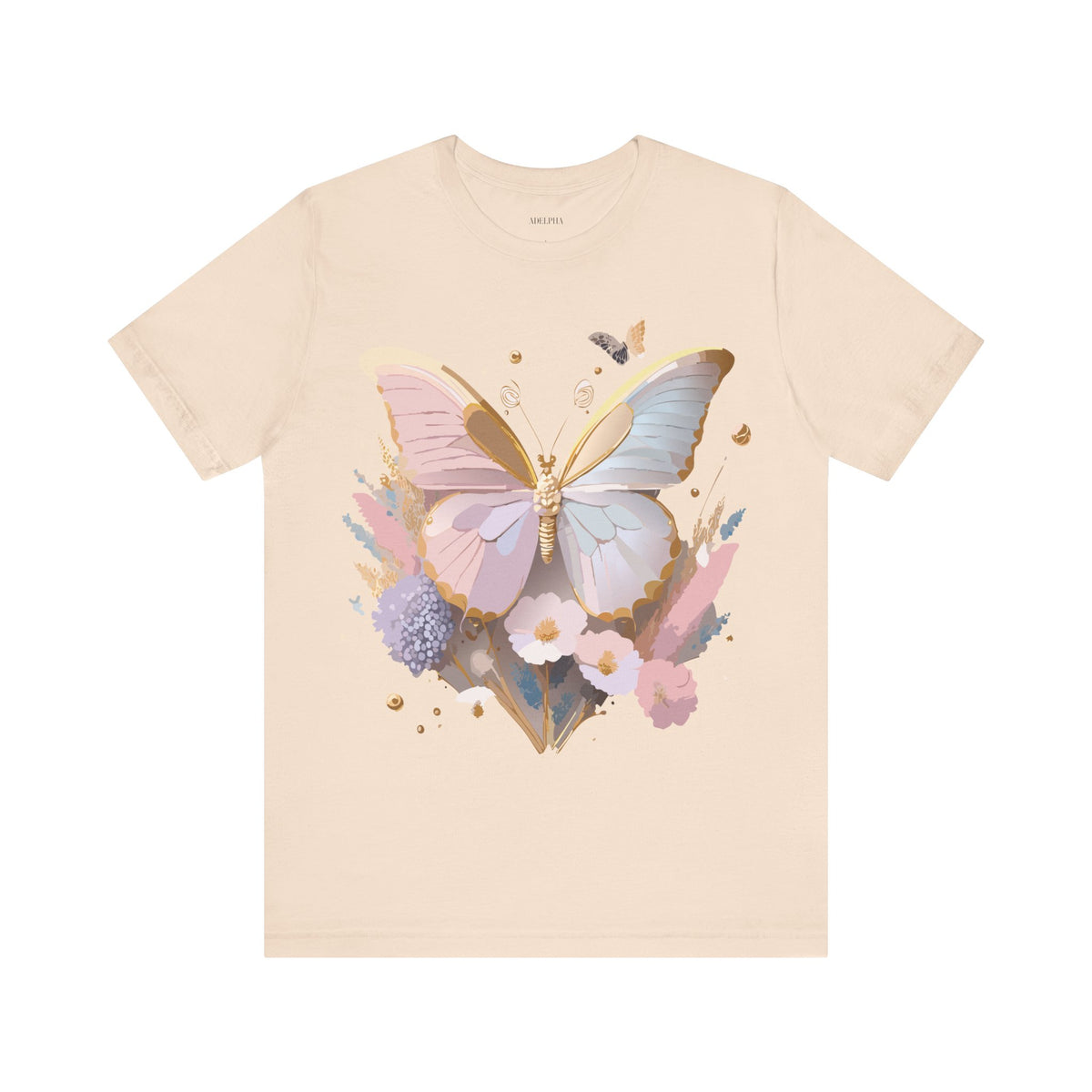 Butterfly Graphic Unisex Cotton Bella+Canvas Tee with Art Design n99
