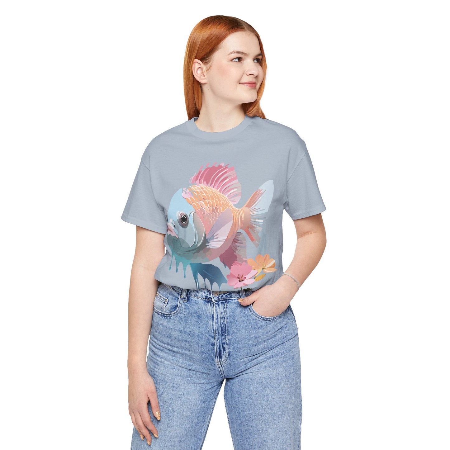 Fish Graphic Unisex 100 Cotton Vintage Artwork Tee 1