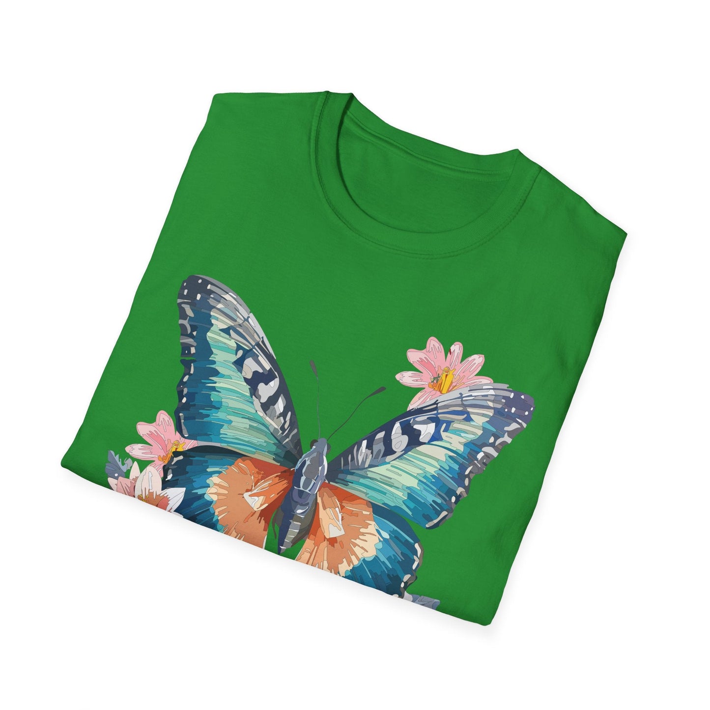 Butterfly T Shirt Unisex Cotton Tee Monarch Butterfly Design Softstyle 64000 Gildan Brand Quality