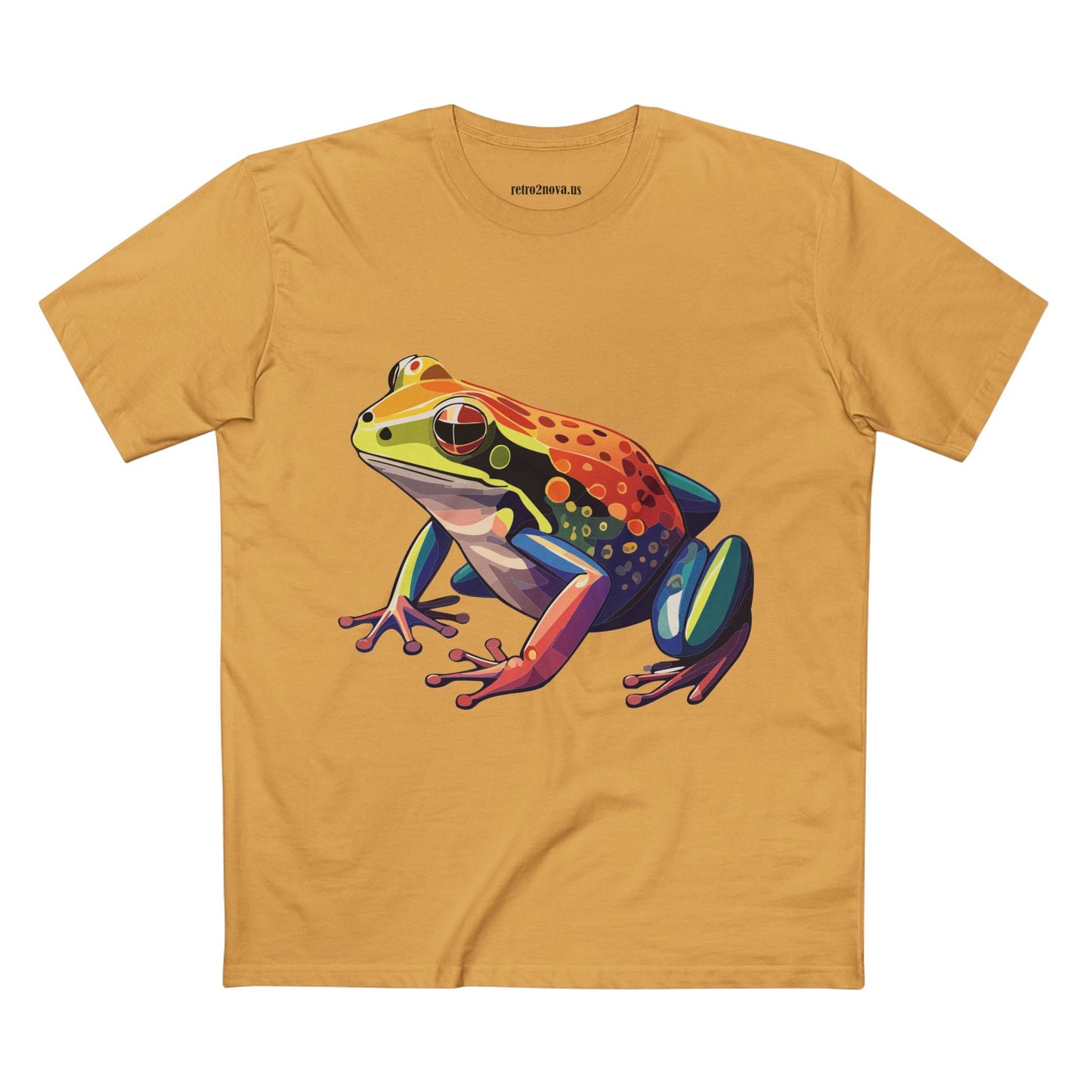 Unisex Premium Cotton Tee Frog Animal Shirt Original Art Design Retro2Nova Art Collection Exclusives