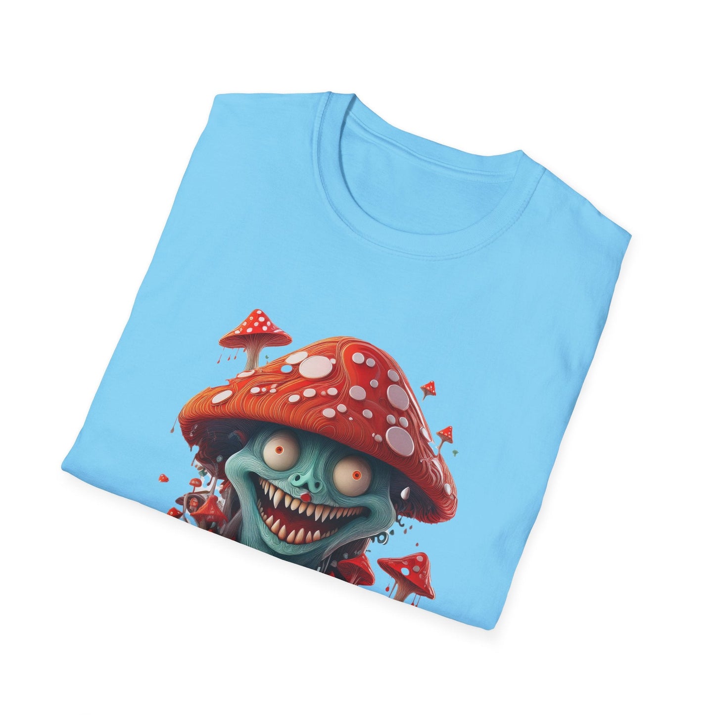 Mashroom Tee Shirt Unisex Softstyle Short Sleeve Tee With Funny Mashroom Artwork