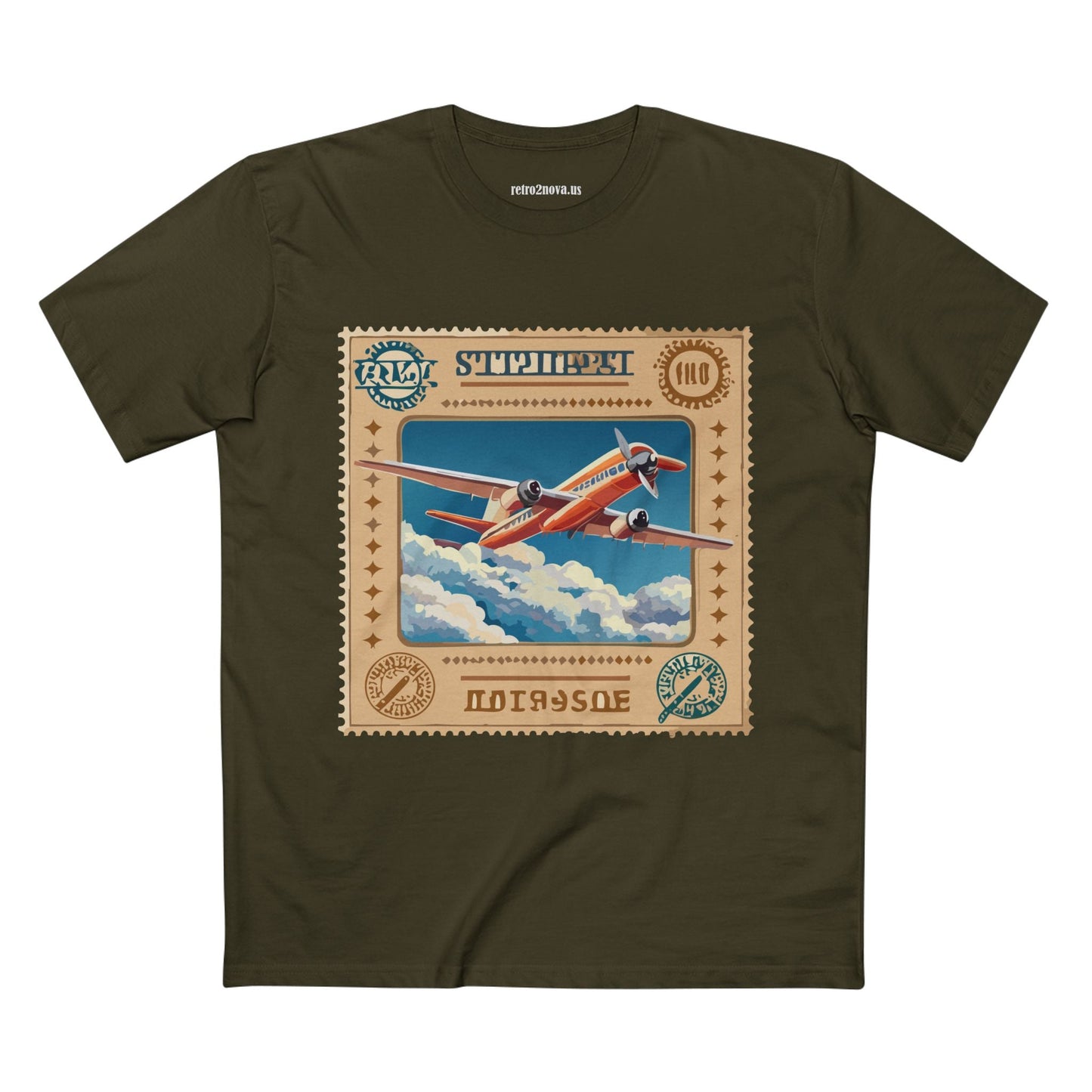 Stamp Shirt Postage Stamp Unisex Premium Cotton Tee With Original Art Design Retro2Nova PS41