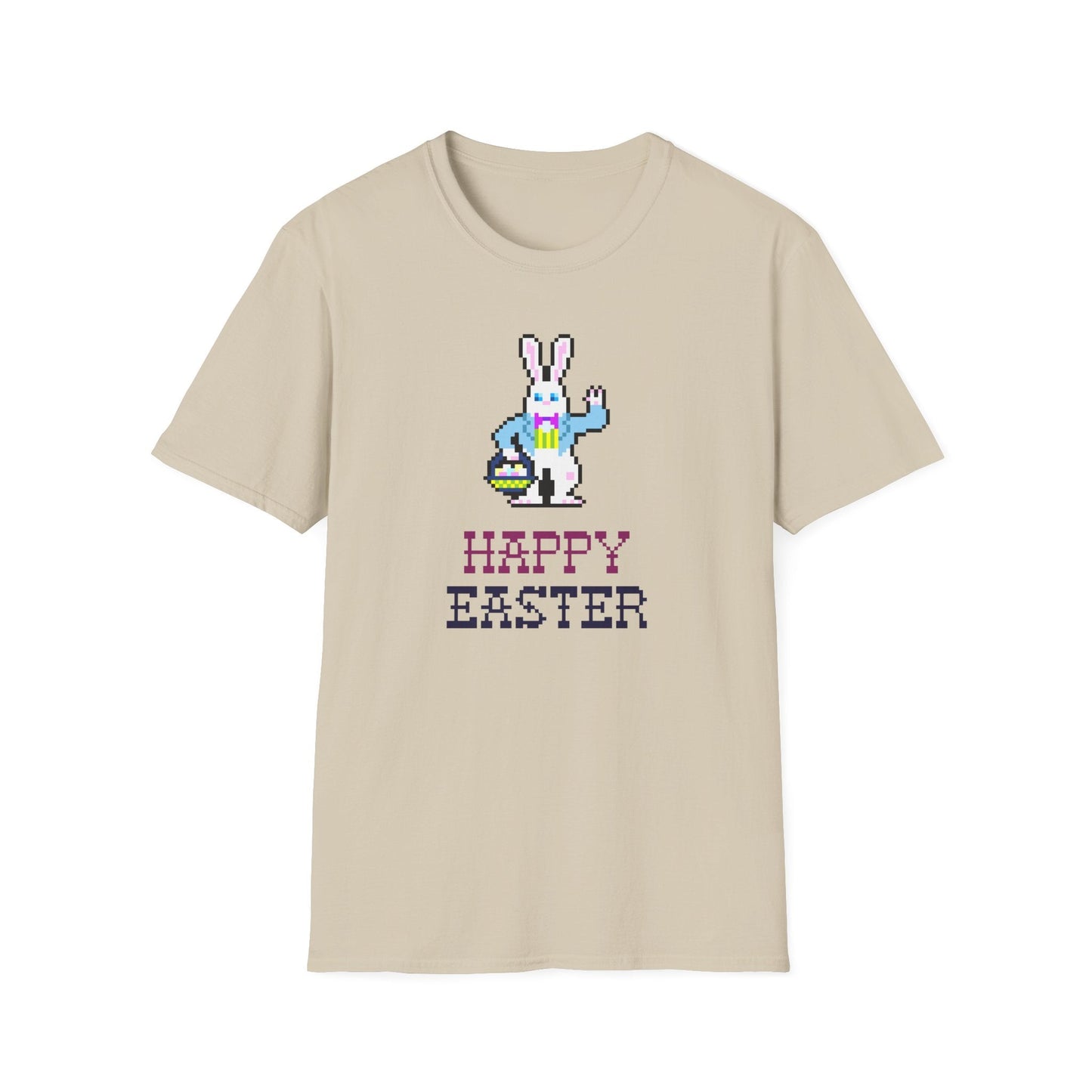 Funny Easter T Shirt With Signature And Prints Unisex Gildan Softstyle Cotton Tee Design