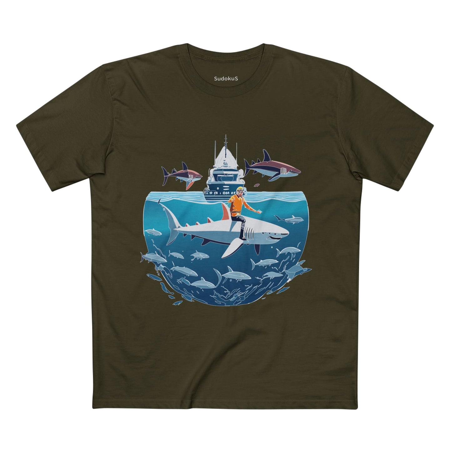 Ocean Coast Graphic Unisex 100 Cotton Staple Tee 5