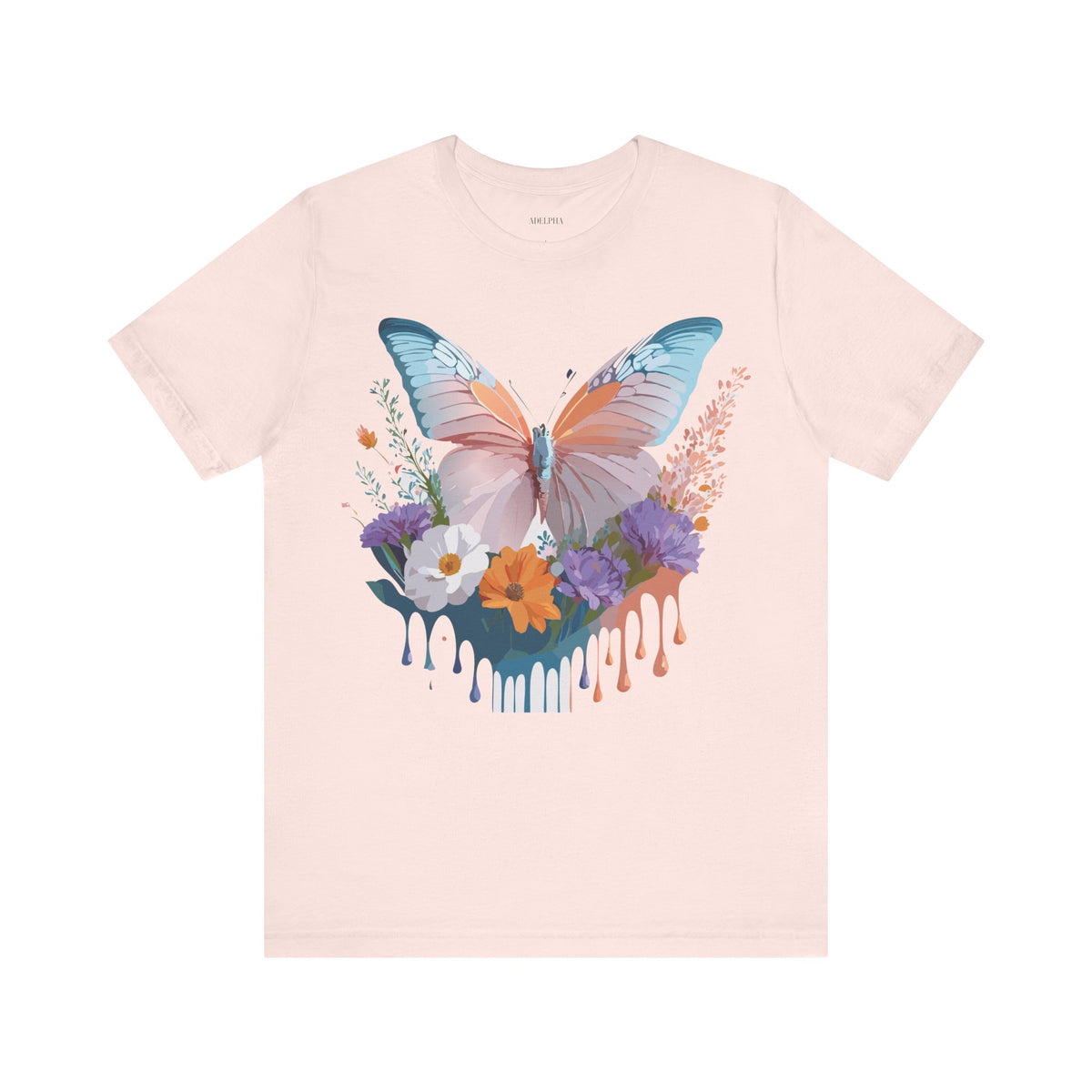 Butterfly Graphic Unisex Cotton Bella+Canvas Tee with Art Design n15