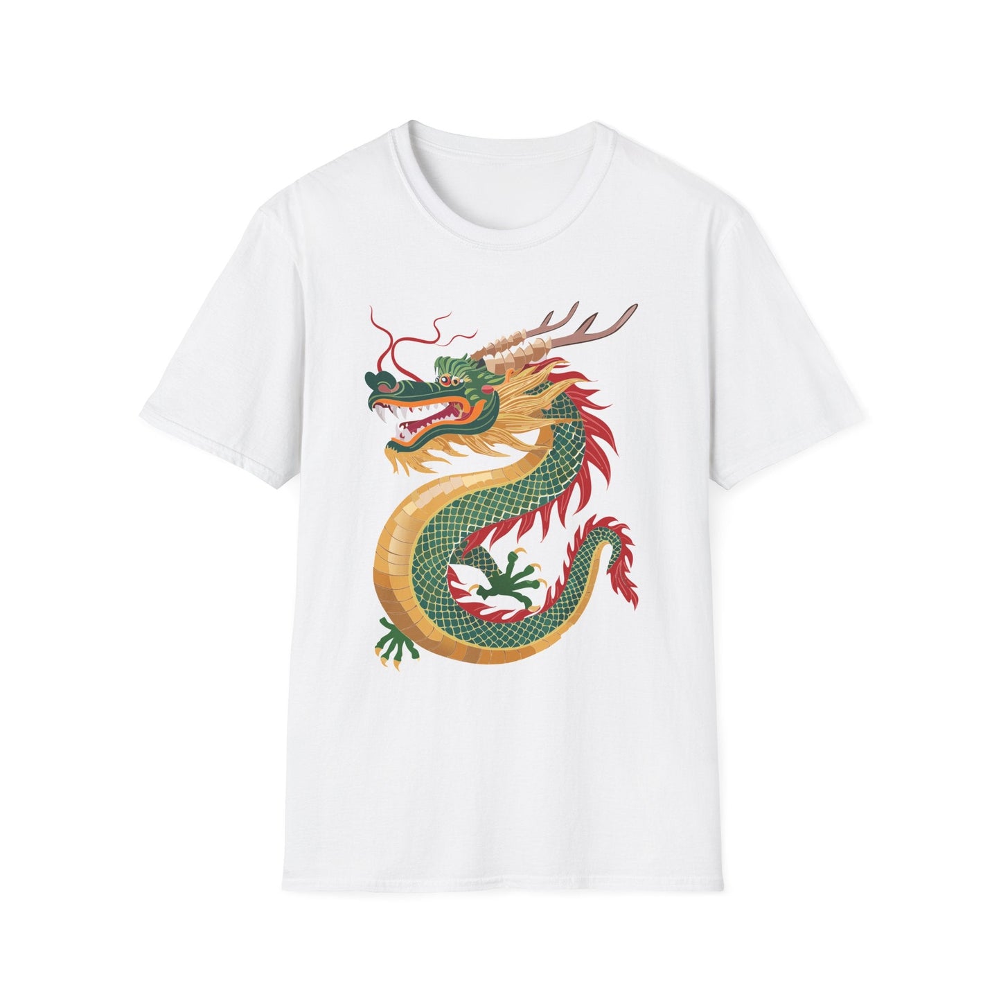Dragon Graphic Unisex Cotton Softstyle Art Design Tee With Animals 9