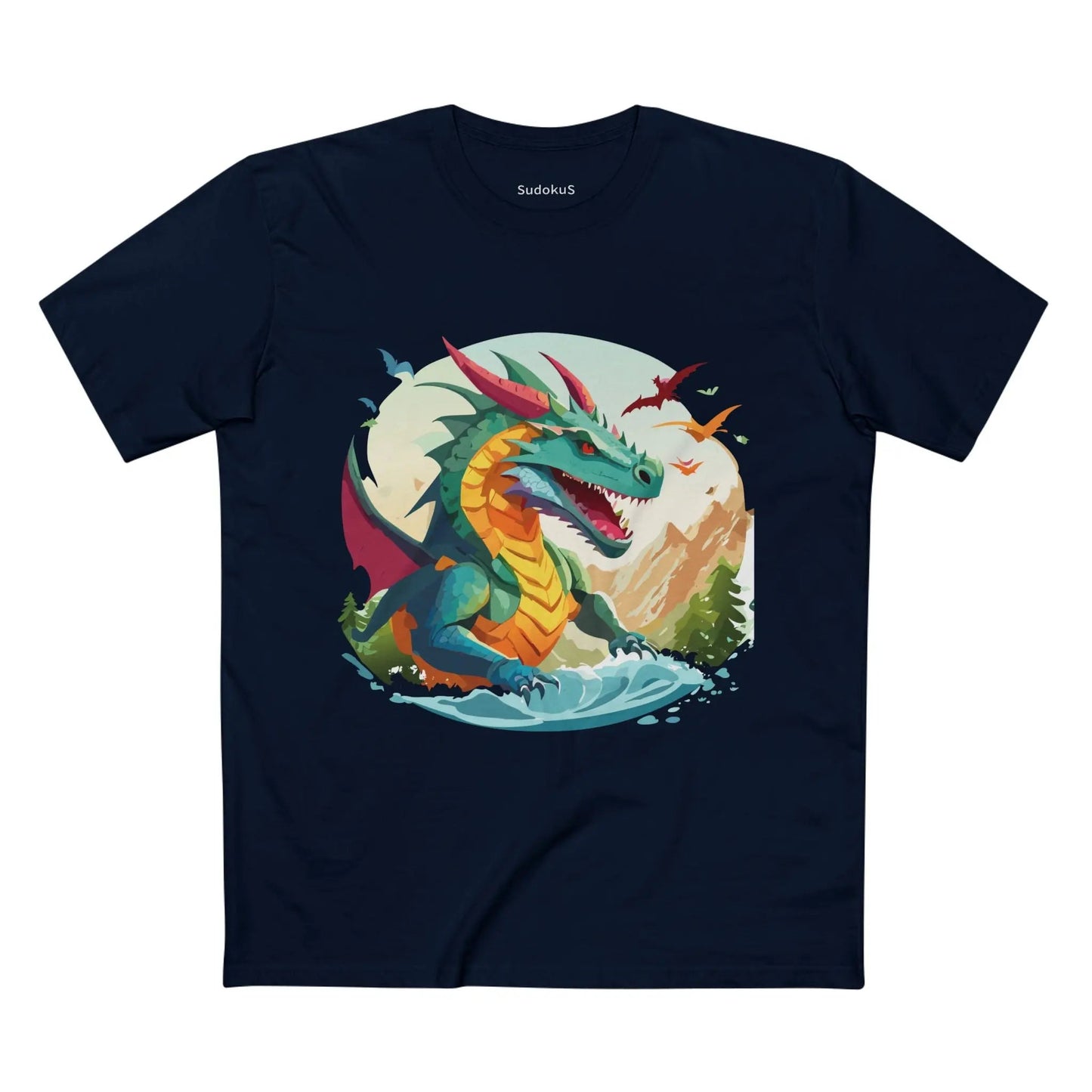 Dragon Graphic Unisex 100 Cotton Staple Tee 26