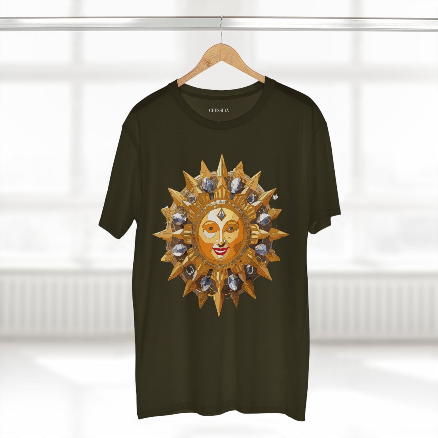 Gold Sun Graphic Unisex 100 Cotton T-Shirt with Golden Art Design 13