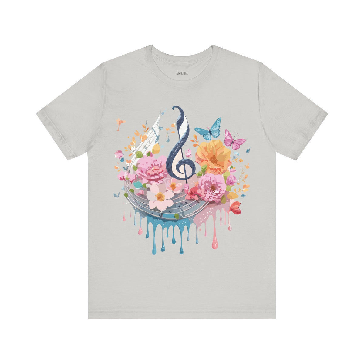 Music Graphic Unisex Cotton Bella+Canvas Tee with Art Design m169