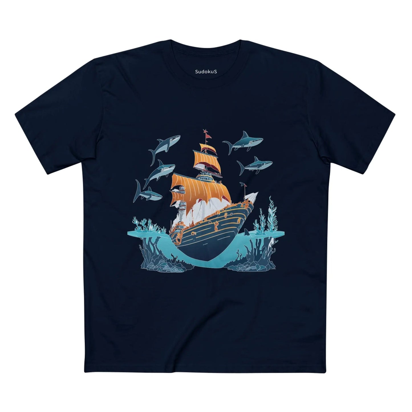 Ocean Coast Graphic Unisex 100 Cotton Staple Tee 27
