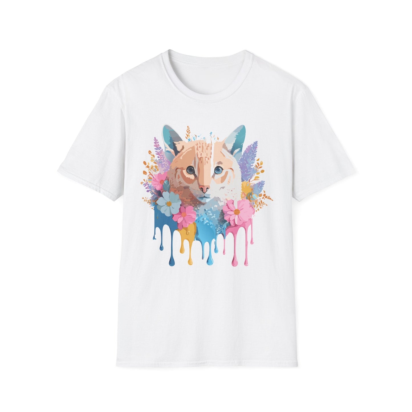 Unisex Cat Shirt Softstyle Tee 100 Percent Ring Spun Cotton Gildan 64000