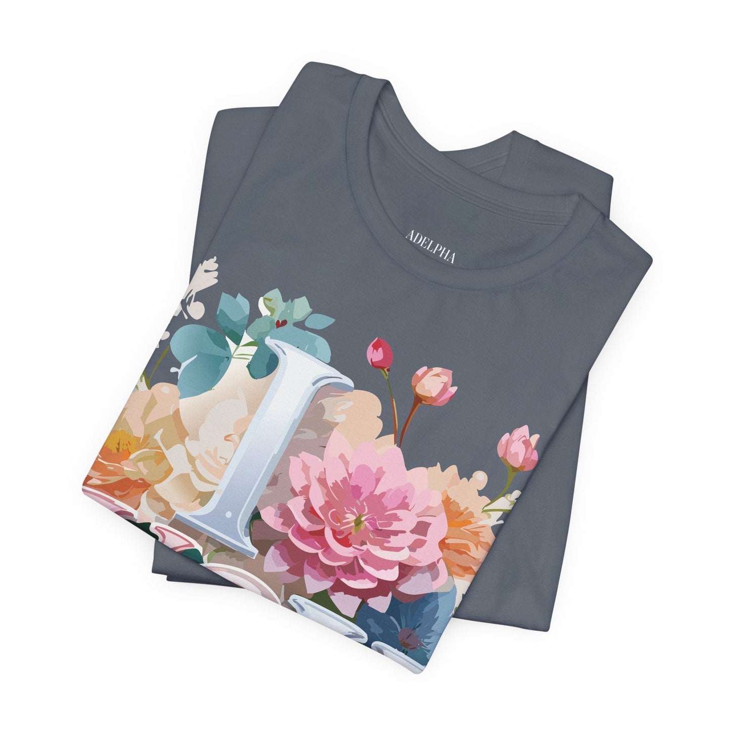 Valentine Day Graphic Unisex 100 Cotton Vintage Artwork with Love and Flower Design Tee 1
