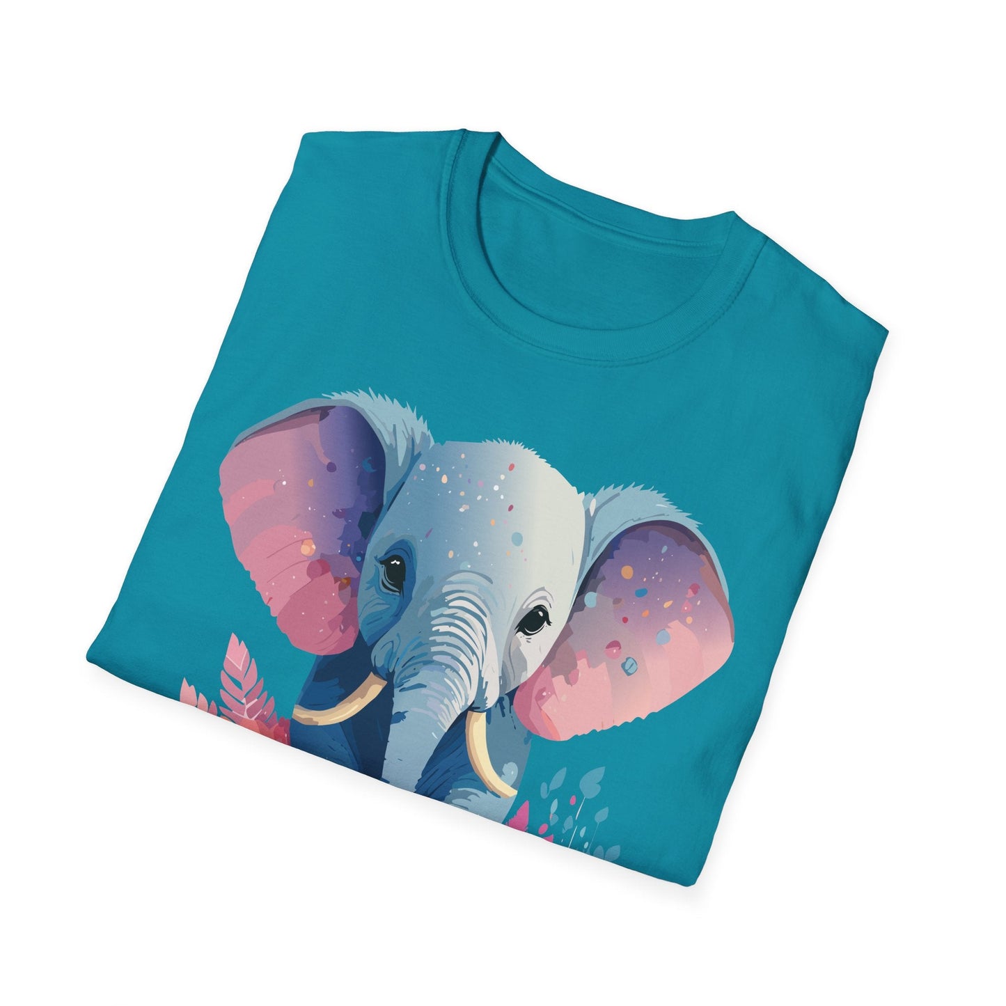 Elephant T Shirt For Adults Unisex Gildan Softstyle 64000 100 Percent Ring Spun Cotton Tee