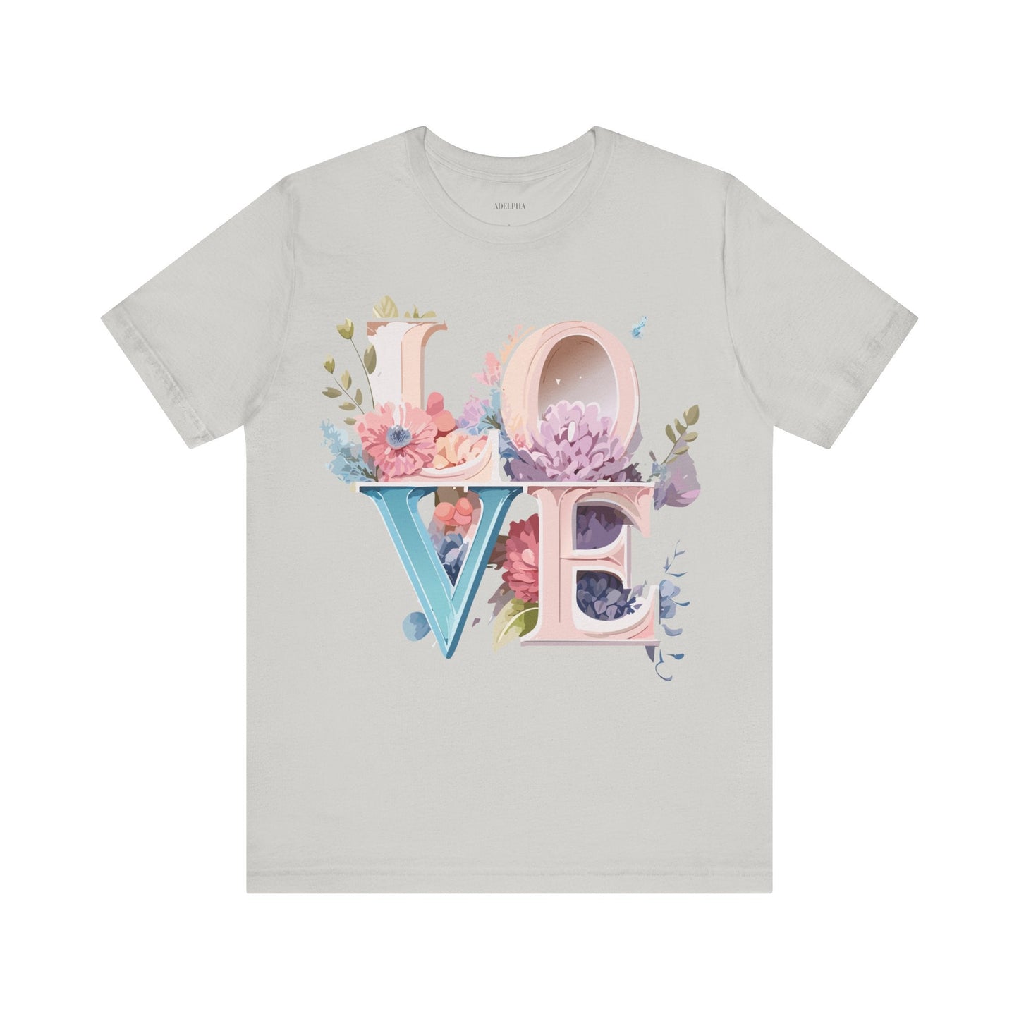 Valentine Day Graphic Unisex 100 Cotton Vintage Artwork with Love and Flower Design Tee 43
