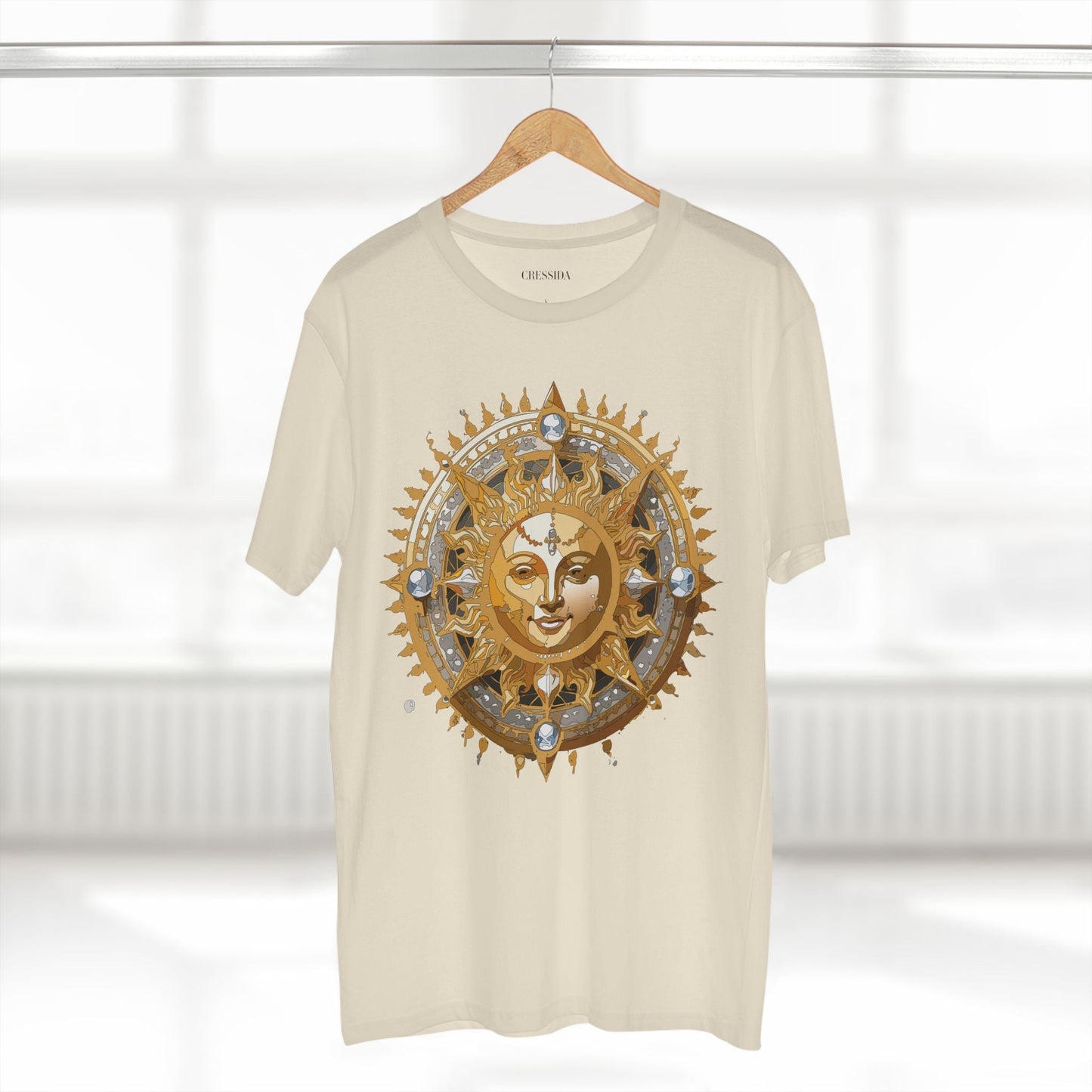 Gold Sun Graphic Unisex 100 Cotton T-Shirt with Golden Art Design 10
