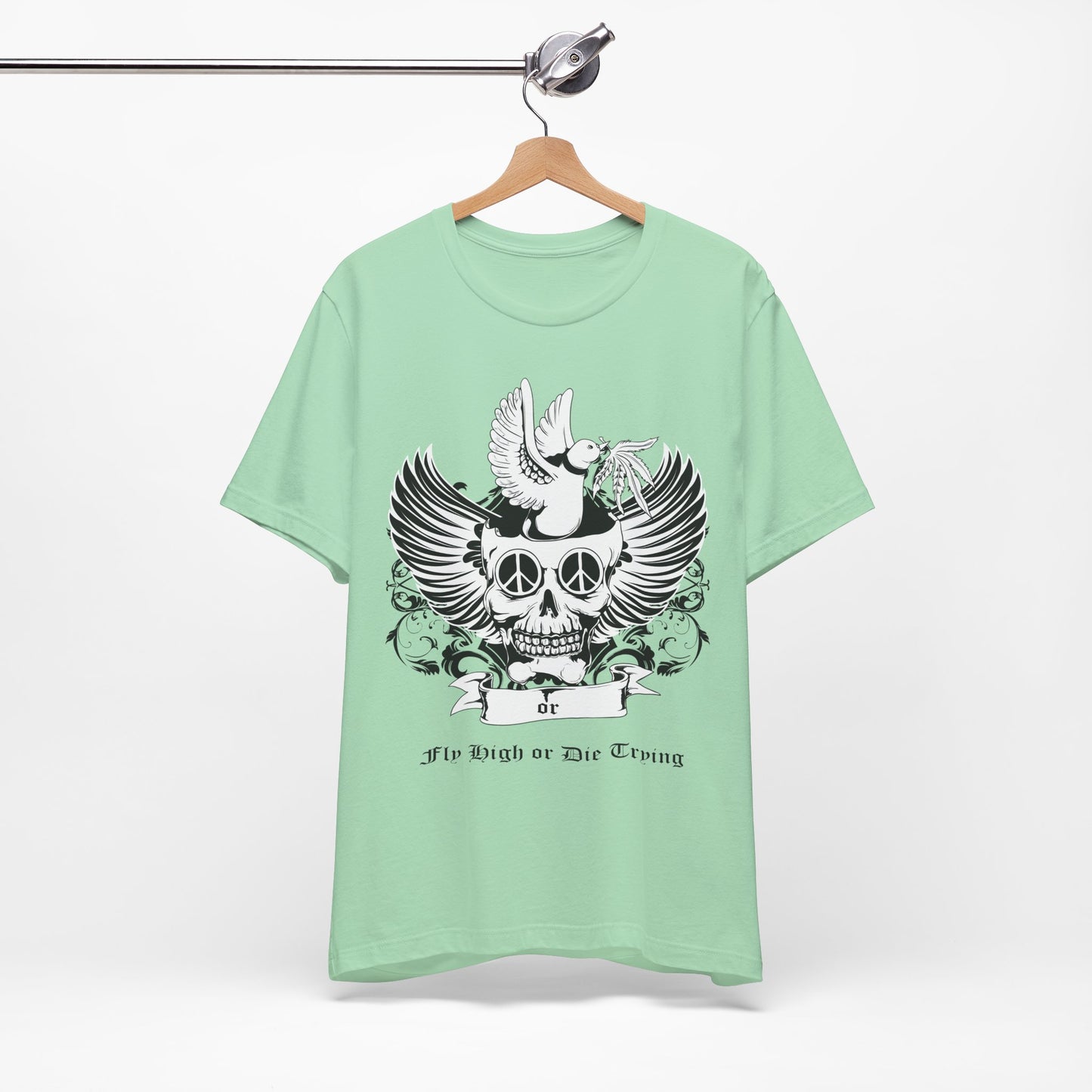 Bird Skull Graphic Design Tee, Skull Shirt, Vintage Tees, Art Design T-Shirt, Vintage Graphic Tee, Art Shirts with Skulls
