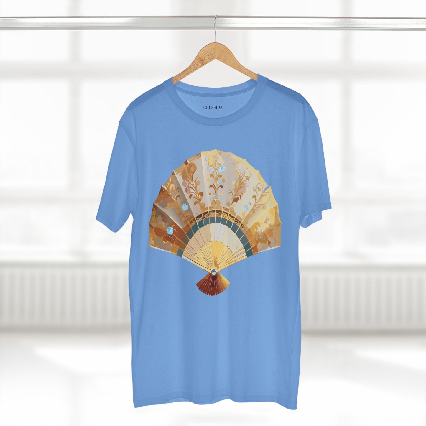 Antique Fan Graphic Design T-Shirt Unisex 100 Cotton Floral Carnival Artwork Tee 21
