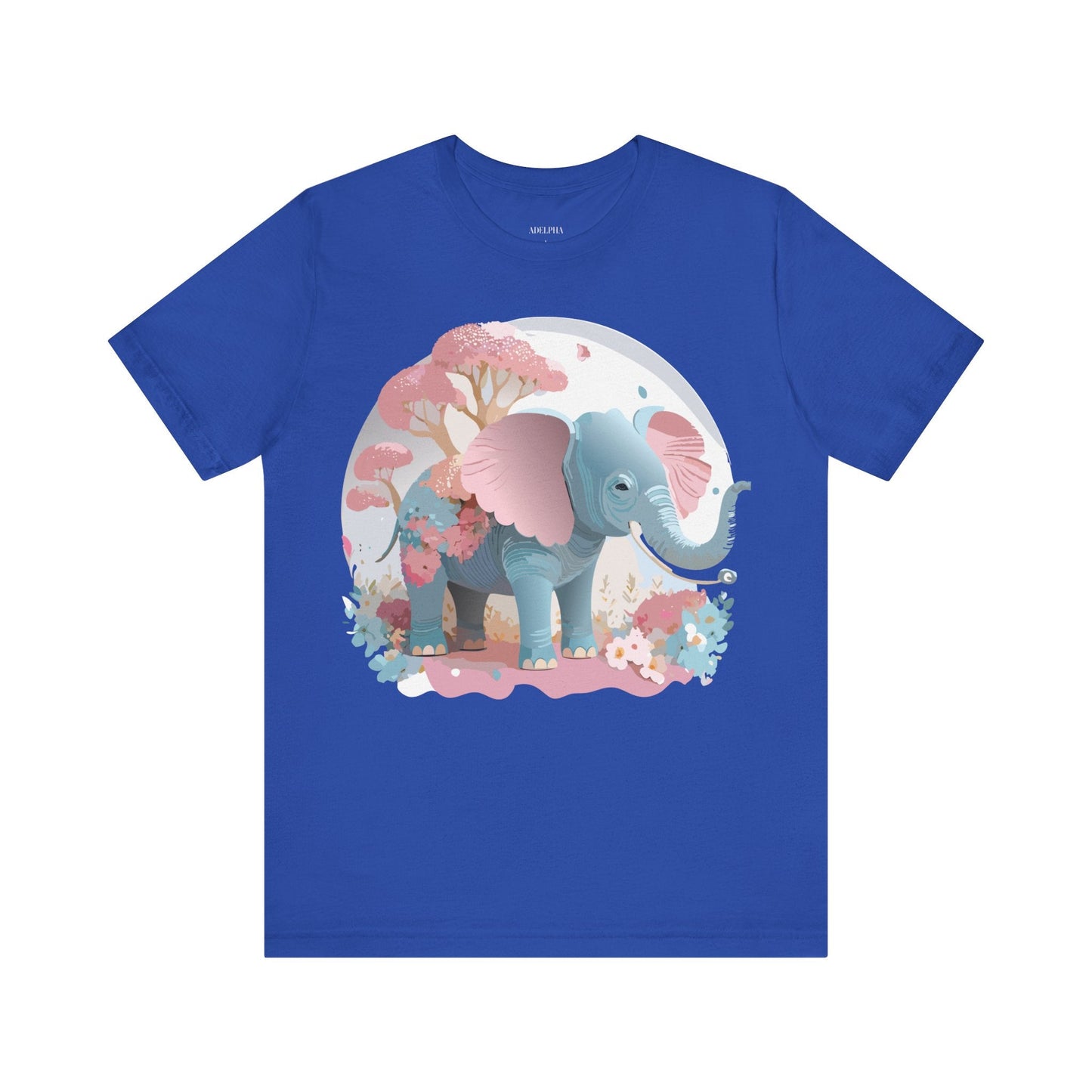 Adelpha Graphic Tee Unisex Vintage Inspired Artwork Elephant Short Sleeve Shirt Premium