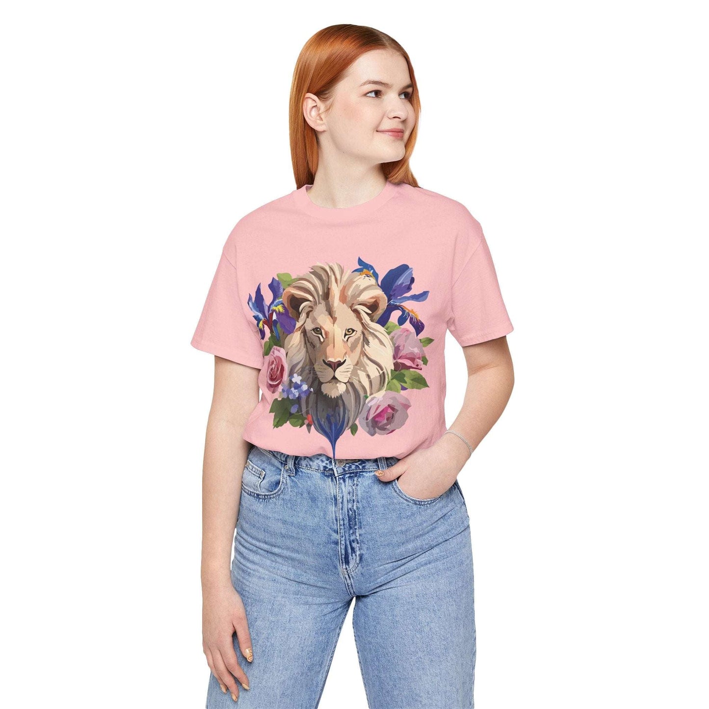Adelpha Lion Graphic T Shirt Unisex Short Sleeve Art Design Tee Vintage Inspired