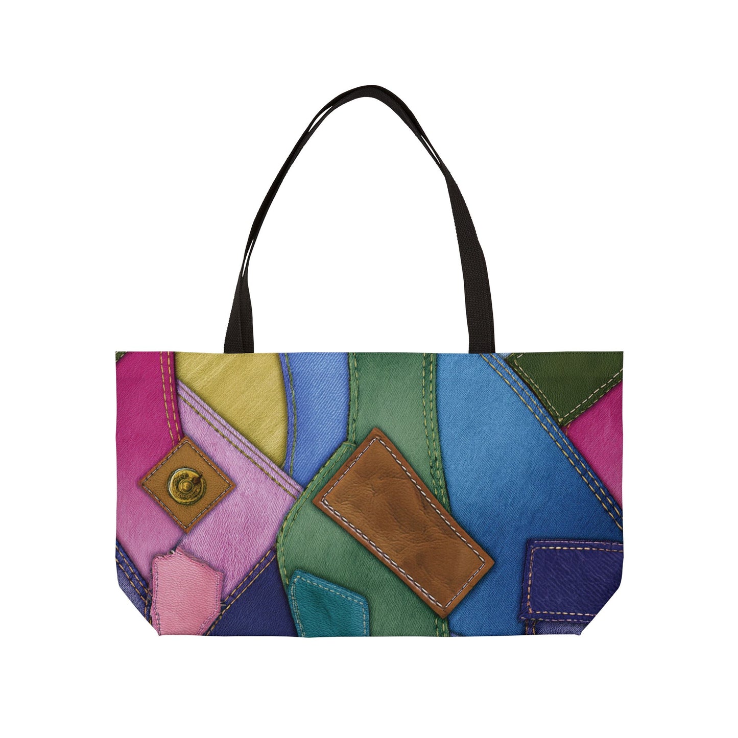 Denim Print Yoga Bag High-Quality 100% Spun Polyester 24x13 Canvas Gym Bag 45