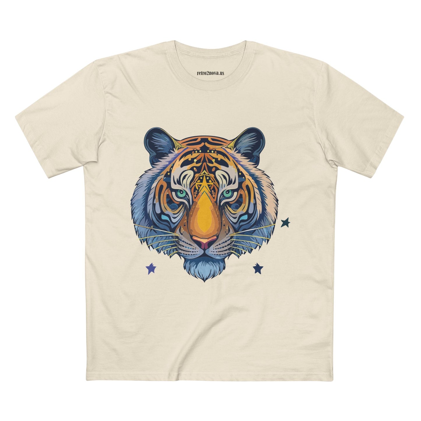 Unisex Tiger Shirt Premium Cotton Staple Tee With Original Art Design From Retro2Nova Art Collection For Everyday Comfort
