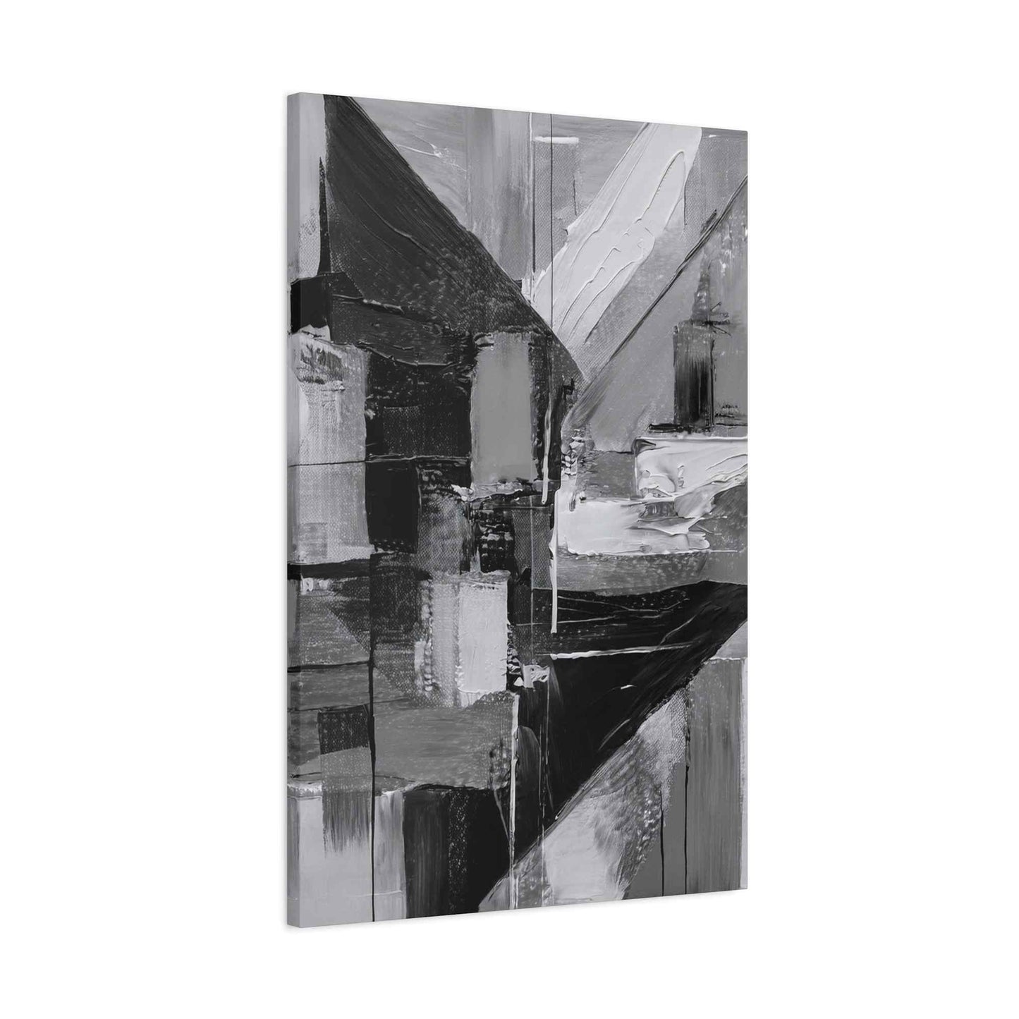Black Abstract Painting Print Canvas 20x24,20x30,24x30, 24x32,24x36,30x40, 32x48,36x48,40x60 Pine-Wood Inner Frame ABS-18