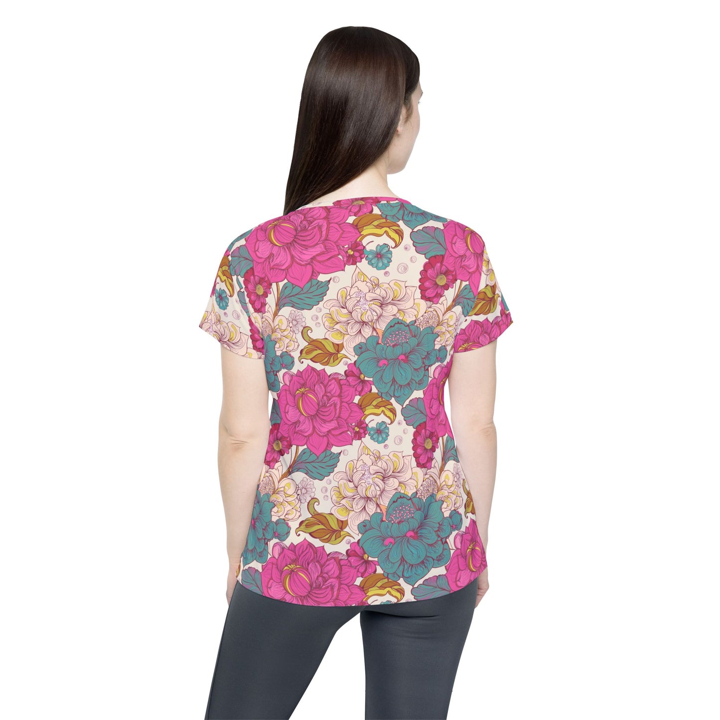 Women Poly Shirt with Floral Print F302